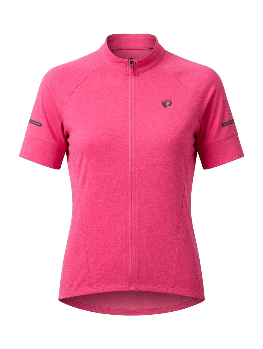 Pearl Izumi Full Zip Cyling Jersey Womens Sz XL Pink Short Sleeve Reflective EUC