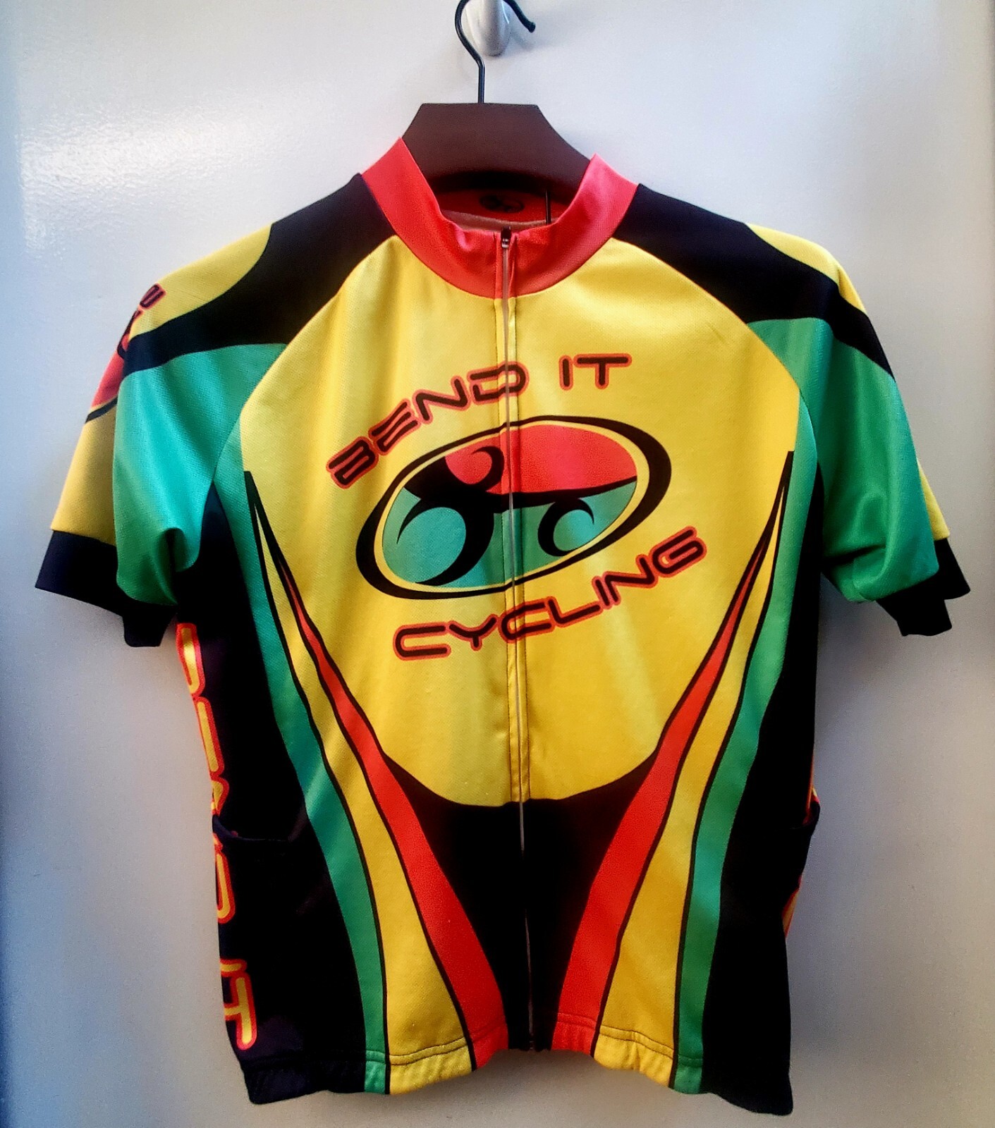 Bend It Cycling Jersey Bundle LG Club Cut (1) Org/Yel(1) Org/Yel/Grn Cycle Bike