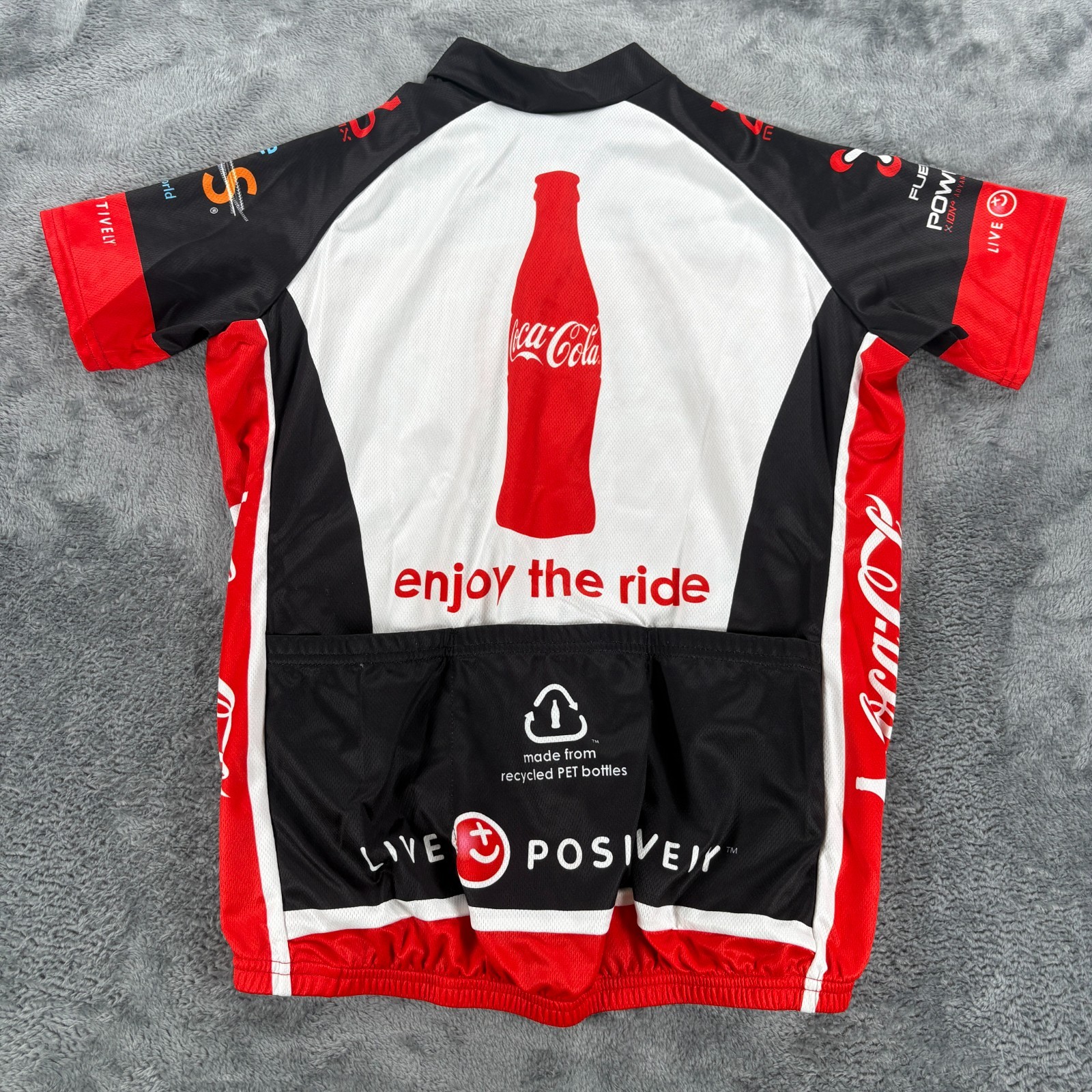 Vomax Coca Cola Cycling Club Bike Jersey Women Medium USA Made 3/4 Zip Vintage