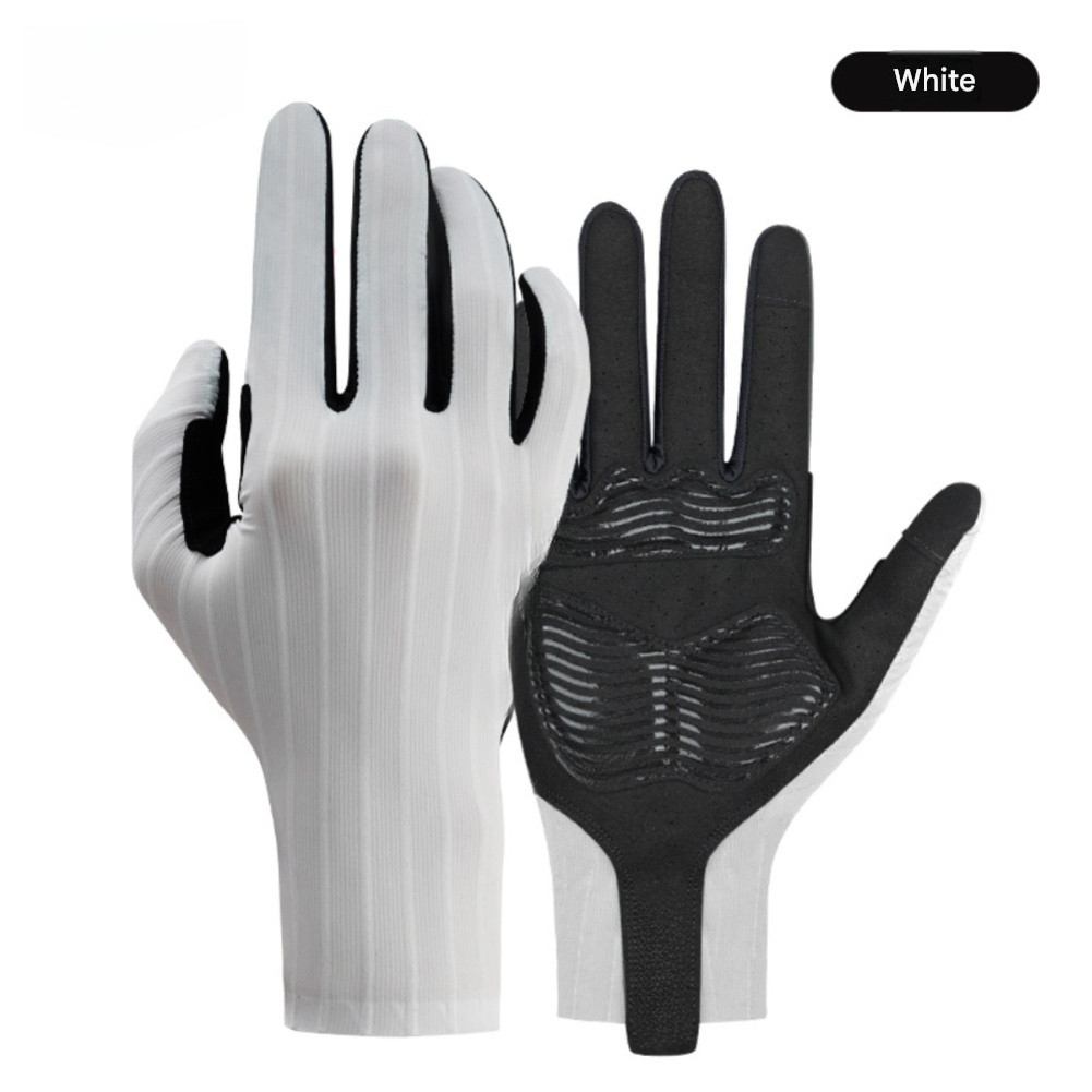 For Hot Weather Cycling Cycling Gloves Long Finger Gloves 3D Thickened Palm Pads