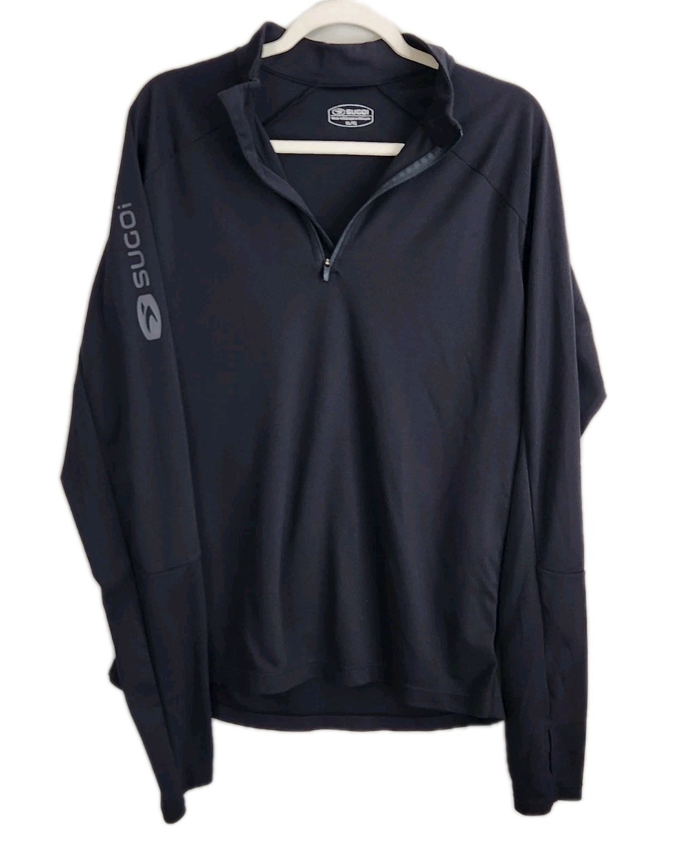 Sugoi Pullover Carbon 1/4 Zip Neck Shirt Cycling Black Extra Large Xl
