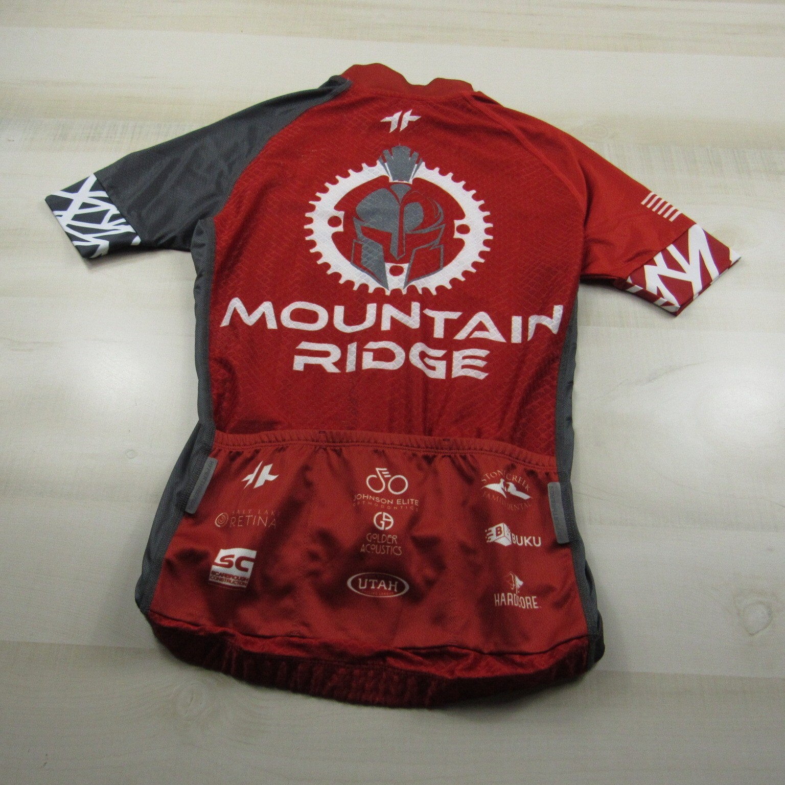 Hyperthreads Cycling Jersey Womens 2XS XXS Red Gray Shirt Bike Cycle Bicycle