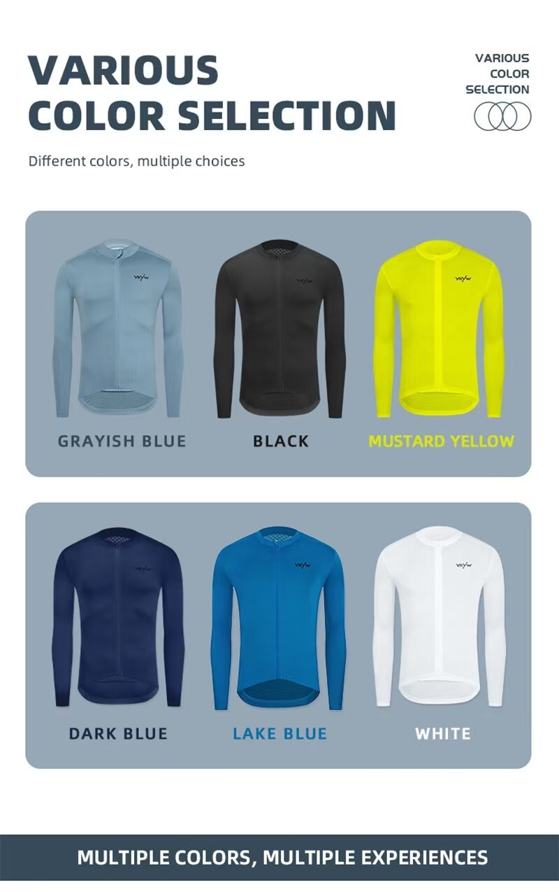 Cycling Jersey Long Sleeve Breathable Bike Clothing Sweat Uptake Riding Active