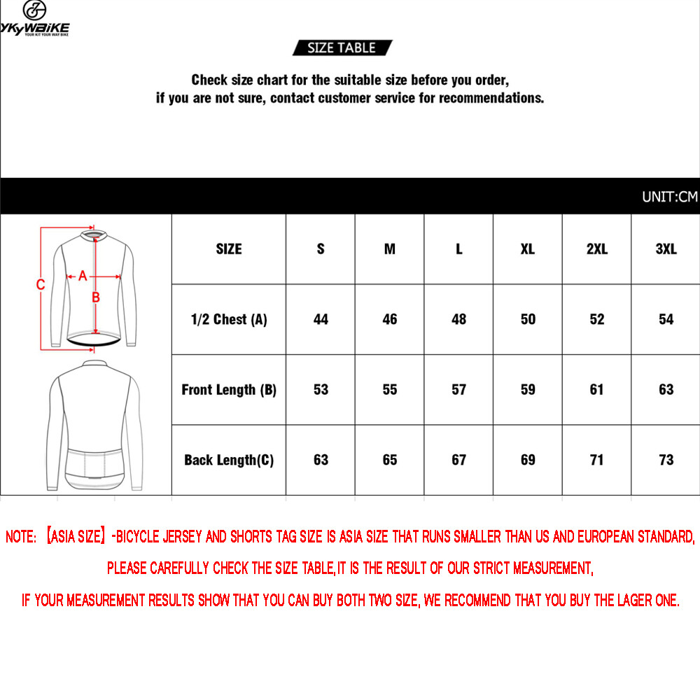 Mens Winter Cycling Jacket Bike Jersey Fleece Thermal Bicycle Long Sleeve Jersey