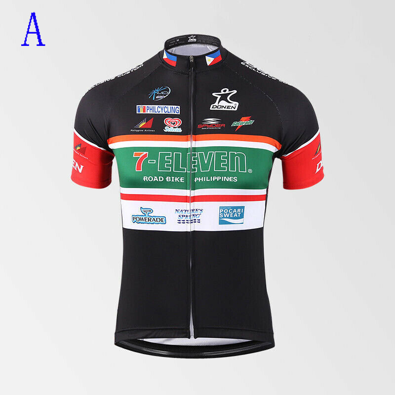 Retro 7 eleven Mens Cycling Jersey Cycling Short Sleeve Jersey bicycle Jerseys