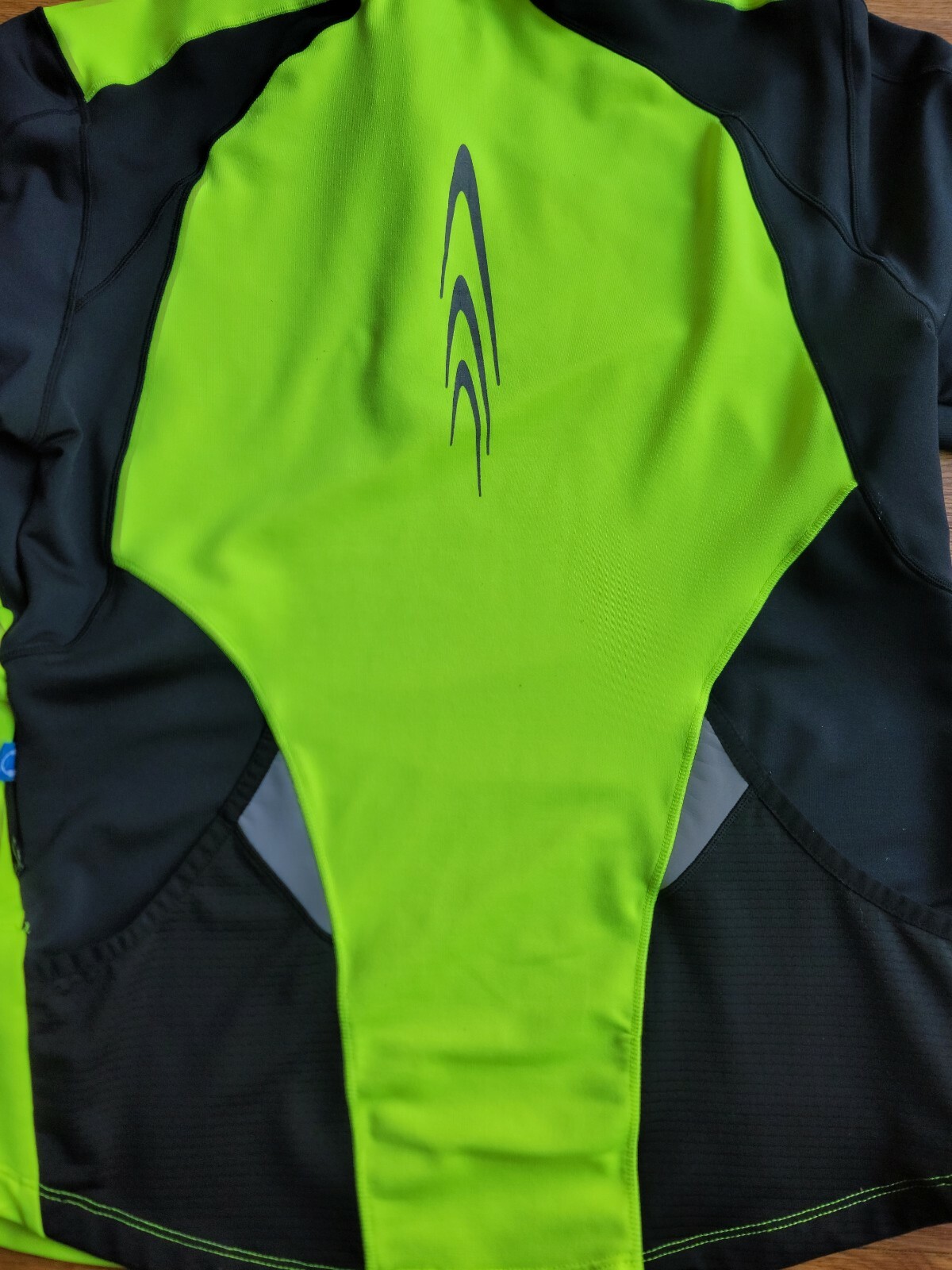 BROOKS Mens Long Sleeve Bright Cycling Pullover Jersey Top Size S