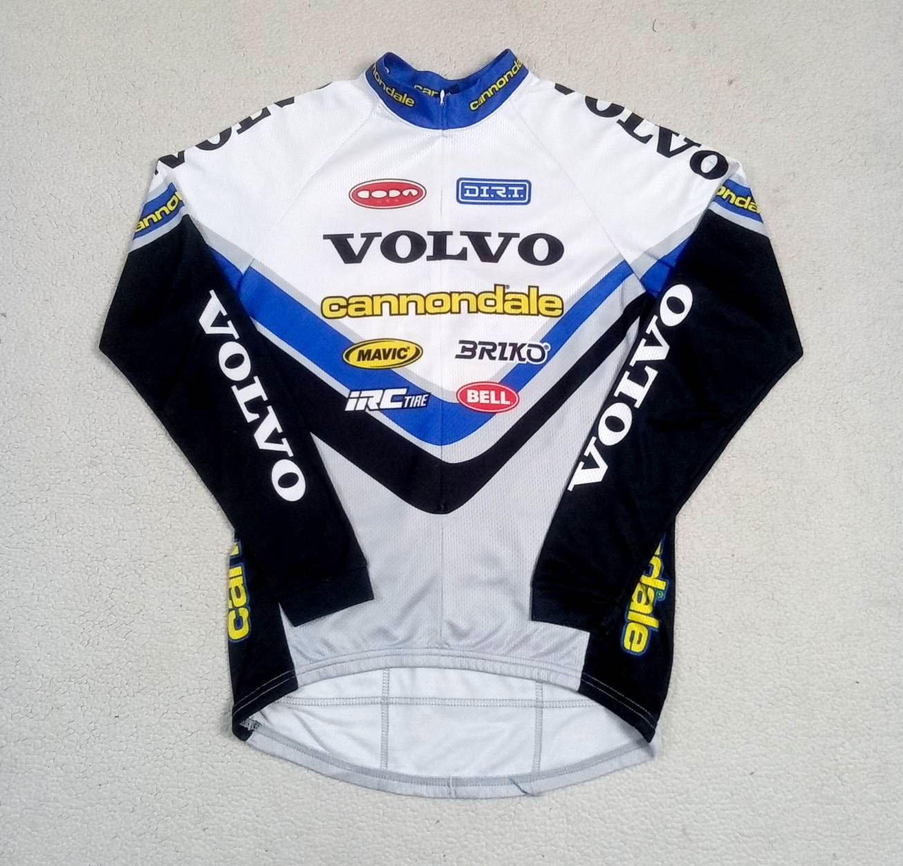 RARE VTG 1998 Team VOLVO Cannondale Long Sleeve MTB Cycling Jersey — Size L