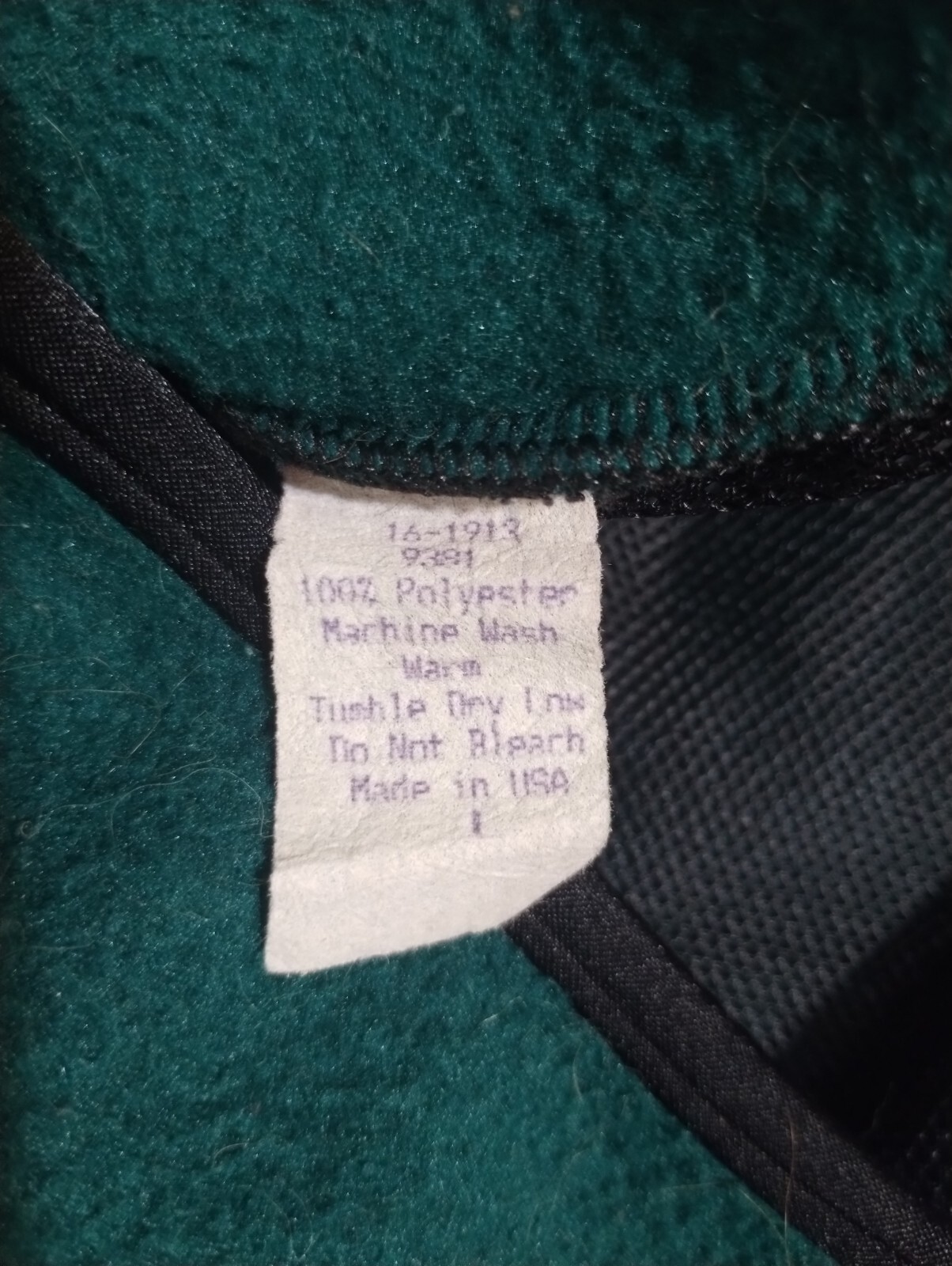 VTG Performance Bicycle Fleece Size L Cycling Pullover 1/4 Zip Pocket 90s Green