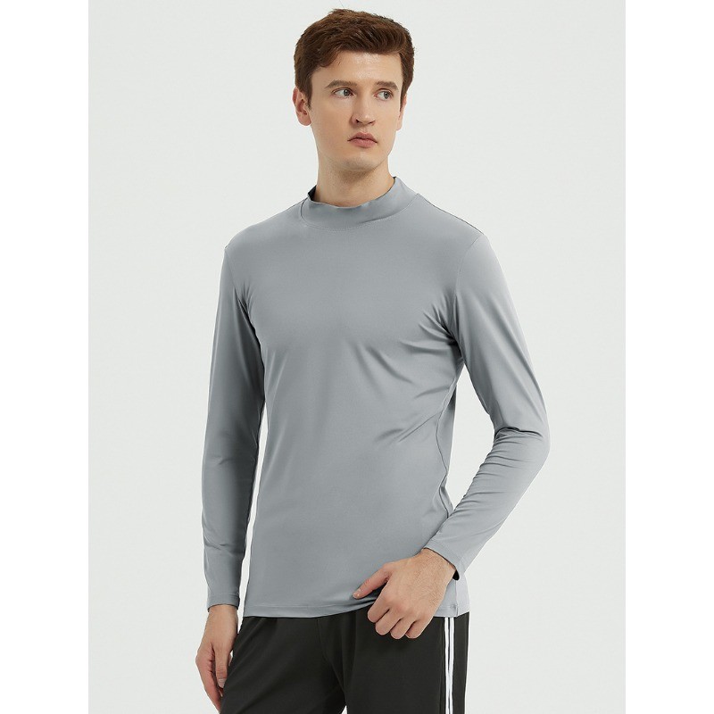 New High Neck Clothing for Men Breathable Quick Drying Highly Elastic T-Shirt