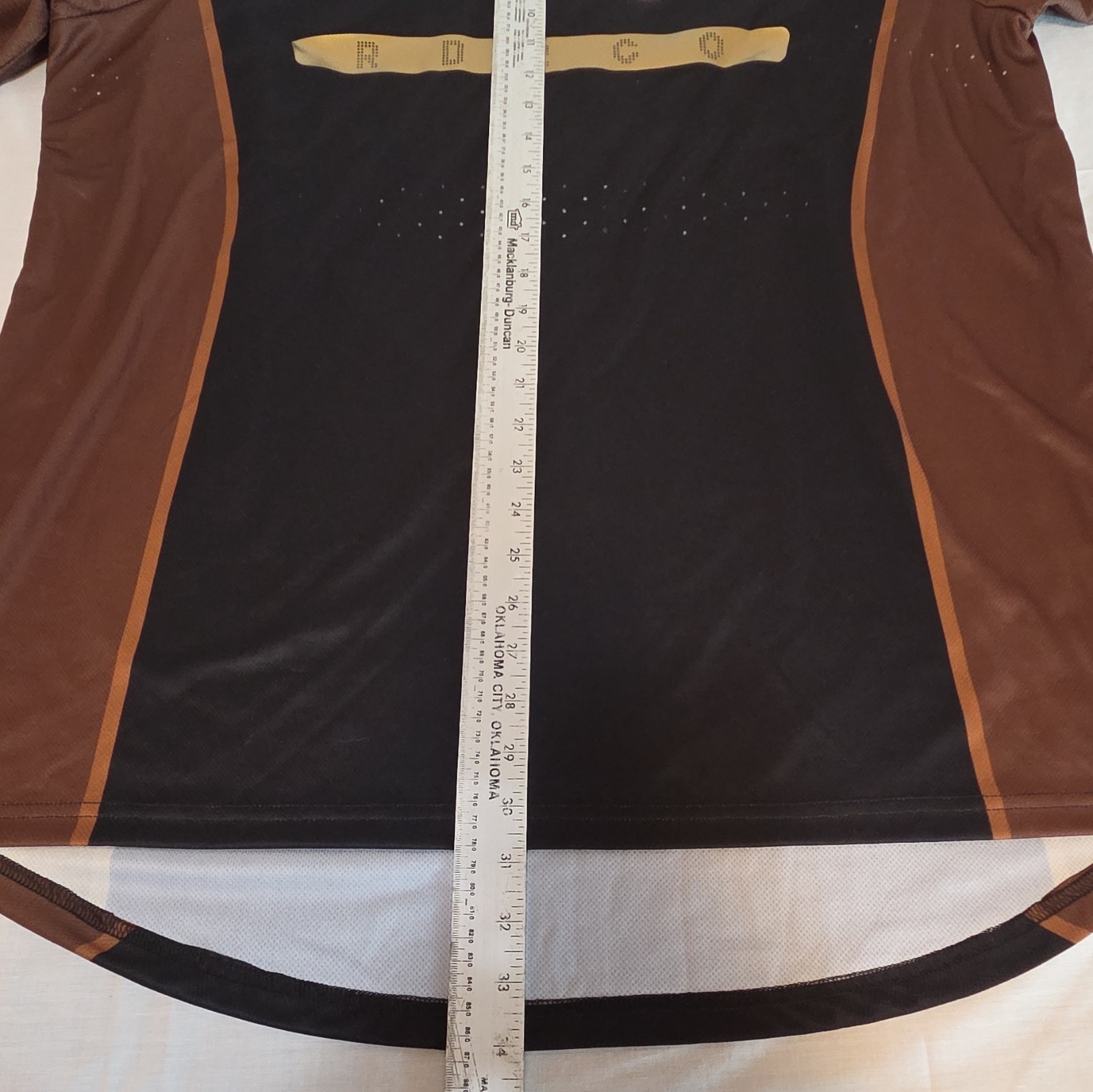 RDRCO Breathable Racing Jersey T-Shirt 2XL Black/Brown Long Sleeve Polyester