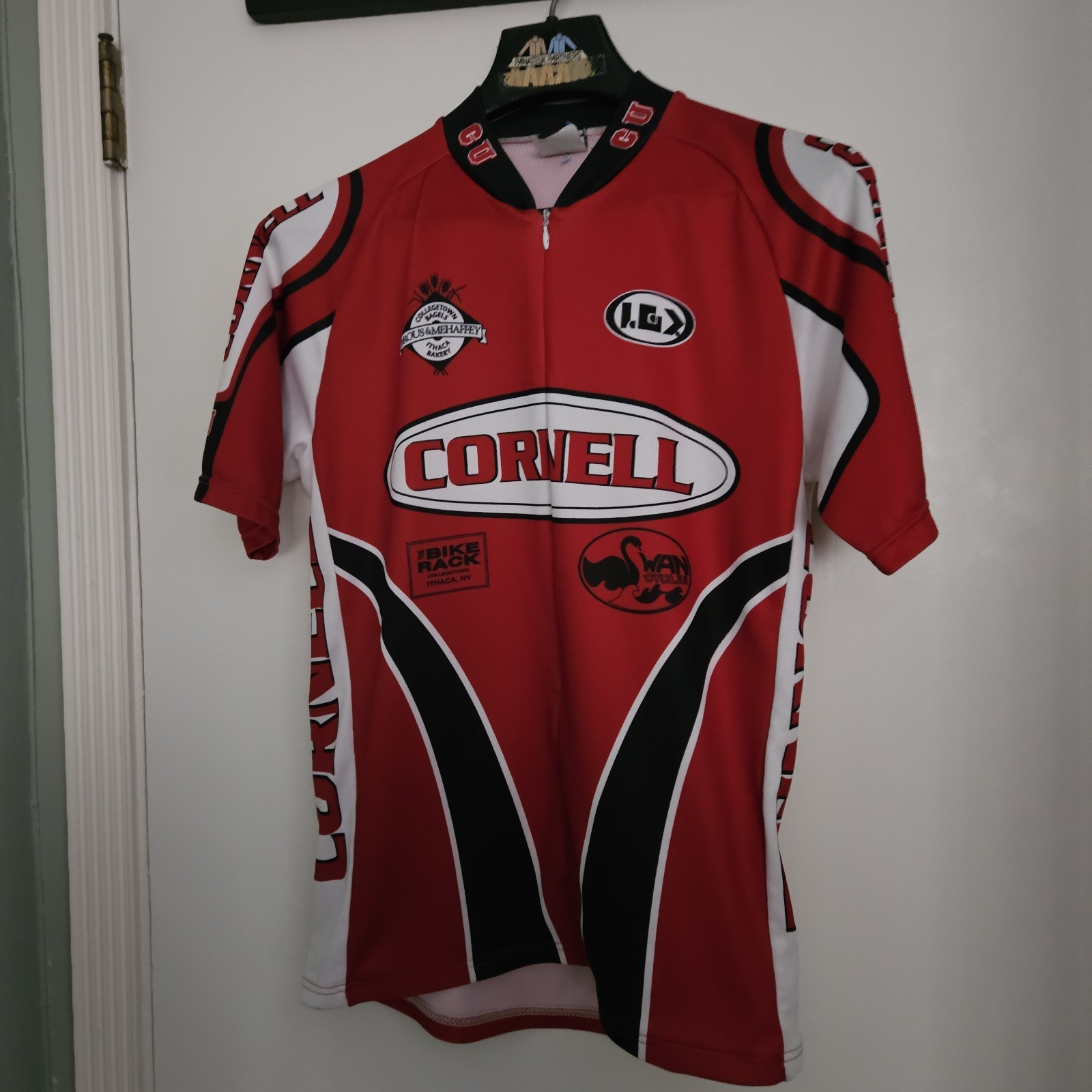 Louis Garneau Cornell Cycling Bike Jersey Small 100% Polyester 3/4 Zip