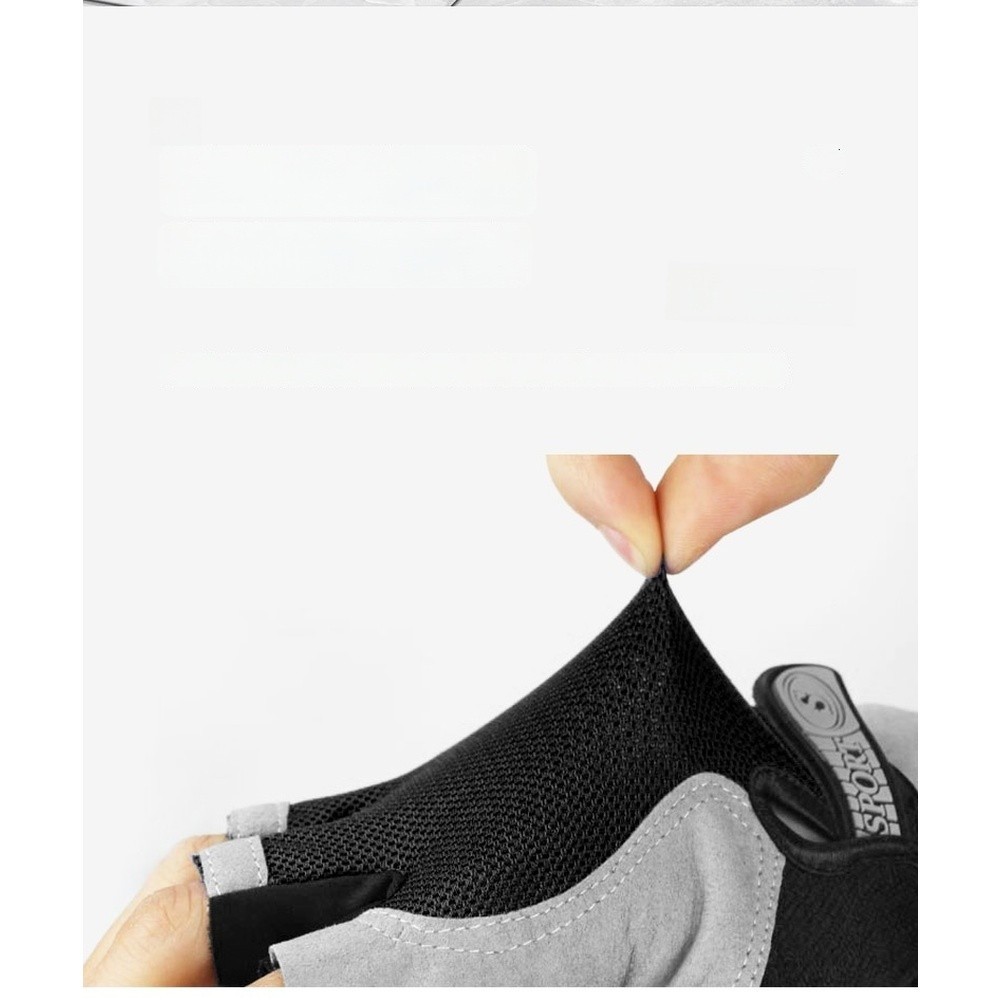 Youth Half Finger Sports Gloves for Cycling Skating with Adjustable Wrist Strap