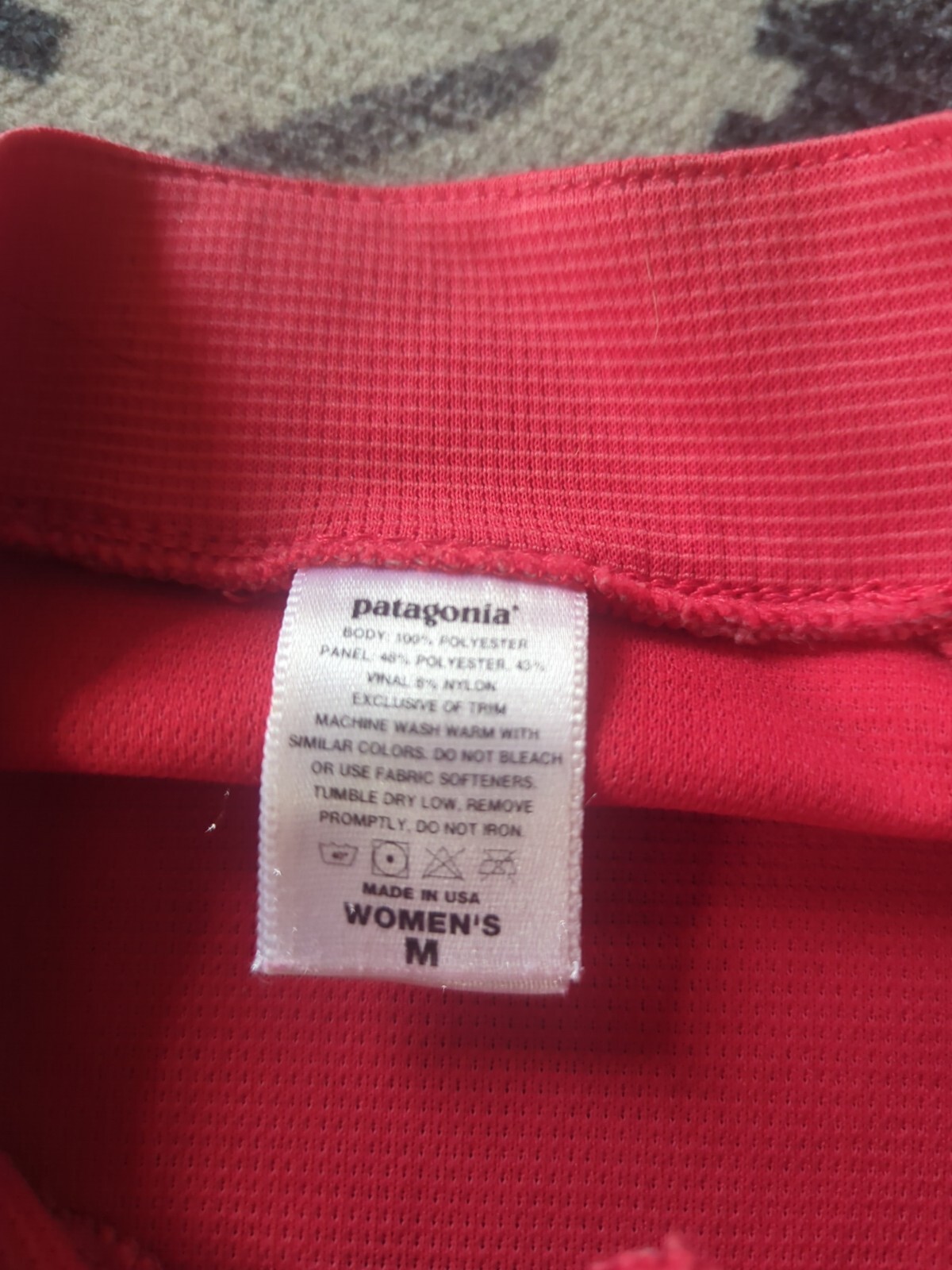 Patagonia Womens Vintage Bike Jersey Top Medium 1/2 Front Zip Short Sleeve