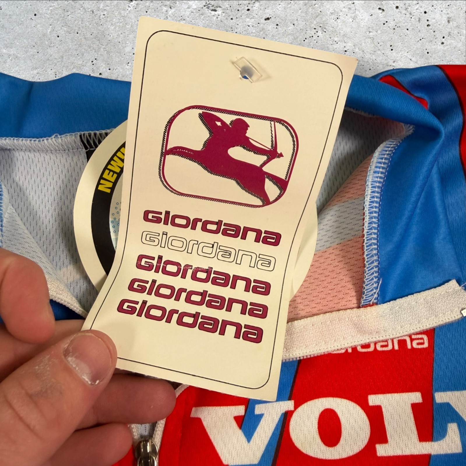 Vintage Giordana Motorola Cycling Jersey Team Volvo Merckx Italy Mens Large