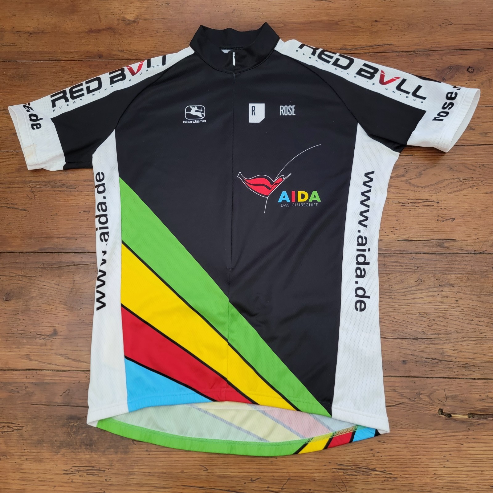 Giordana Mens Large Cycling Jersey 21.5″ P2P Italy L
