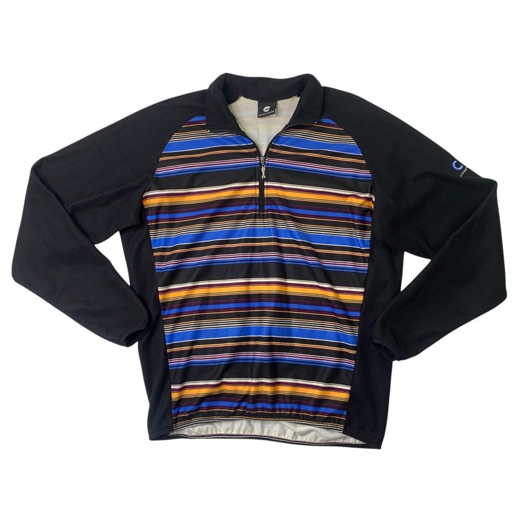 Vintage Cannondale Cycling Jersey Mens XL Long Sleeve Fleece Cold Weather Riding
