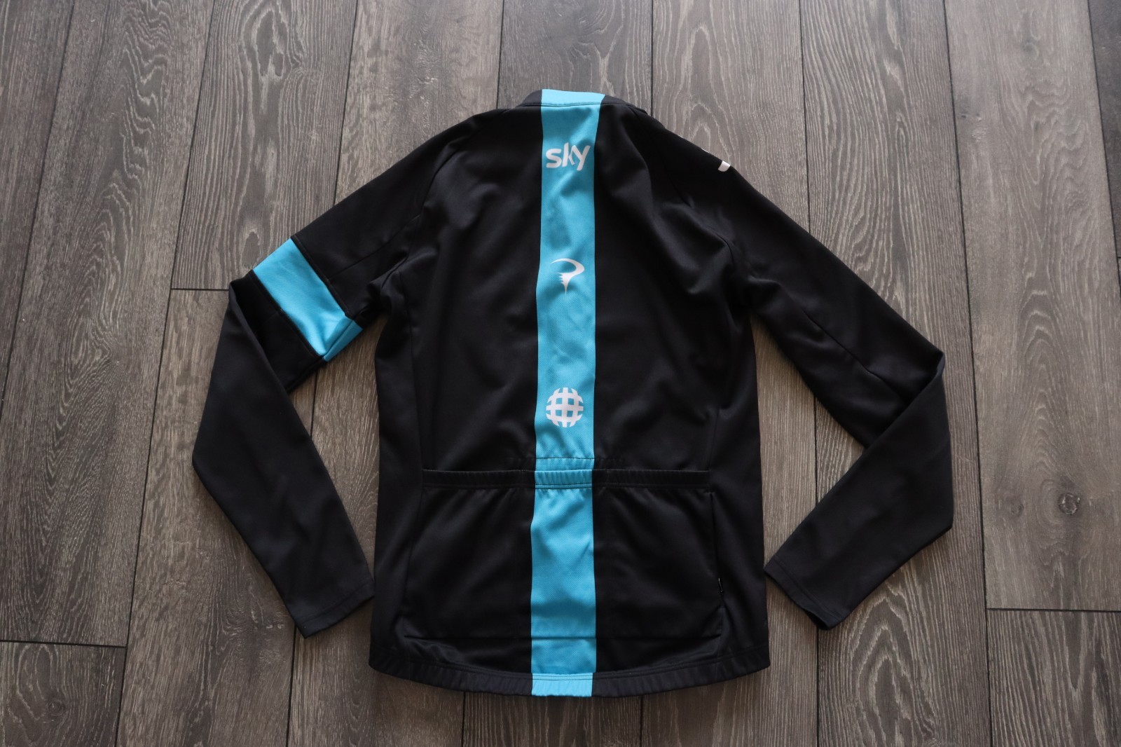 RAPHA TEAM SKY PRO CYCLING FULL ZIP LONG SLEEVE JERSEY BLACK MEN’S SIZE LARGE