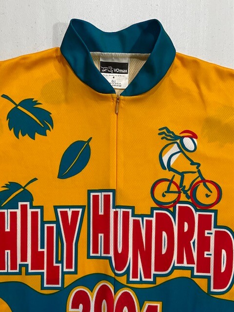 NWOT VOmax 3/4 Zip Pullover Cycling Jersey Size L Short Sleeve Hilly Hundred USA