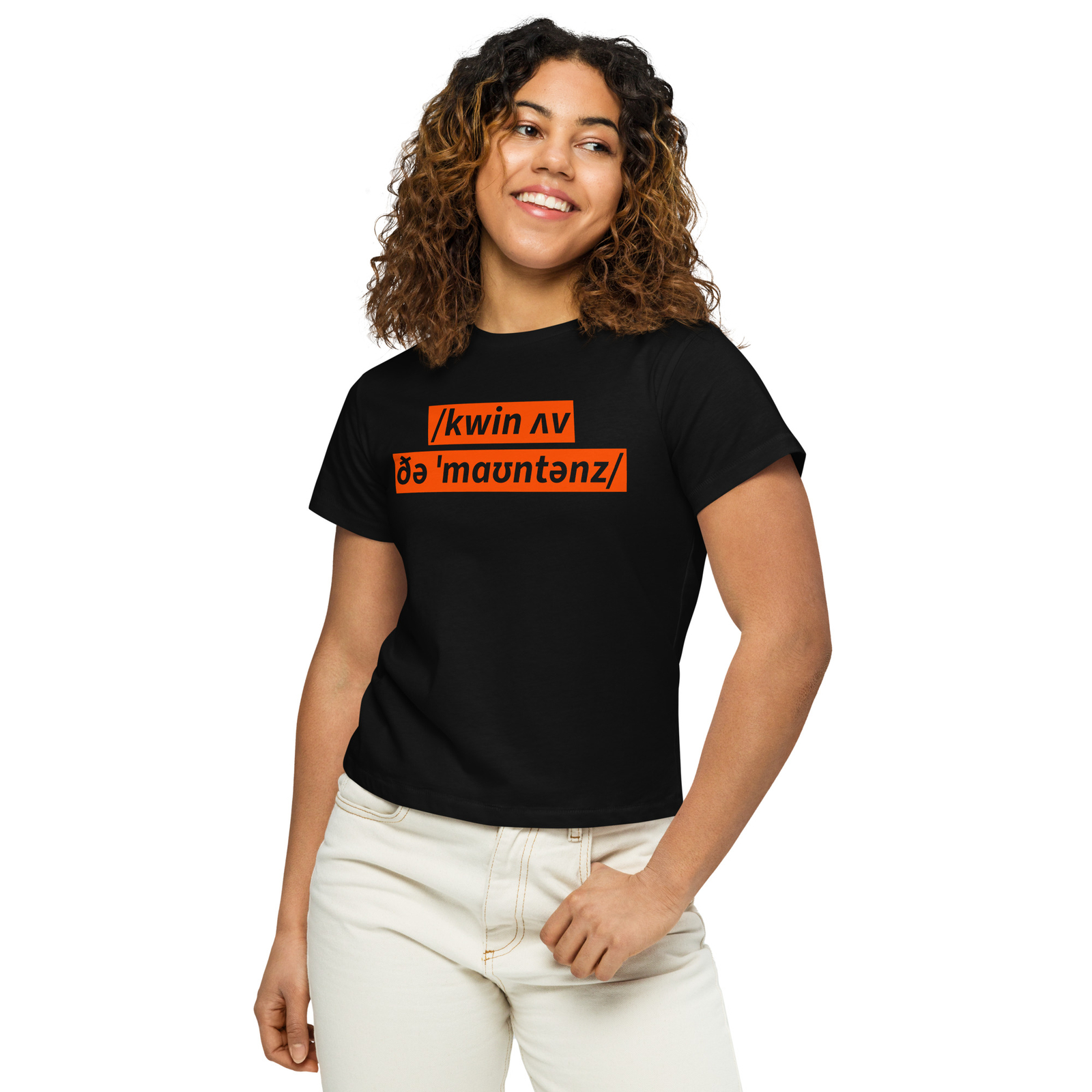 Cycling T-Shirt, Queen Of The Mountains Top, Womens 100% Cotton Tee K28