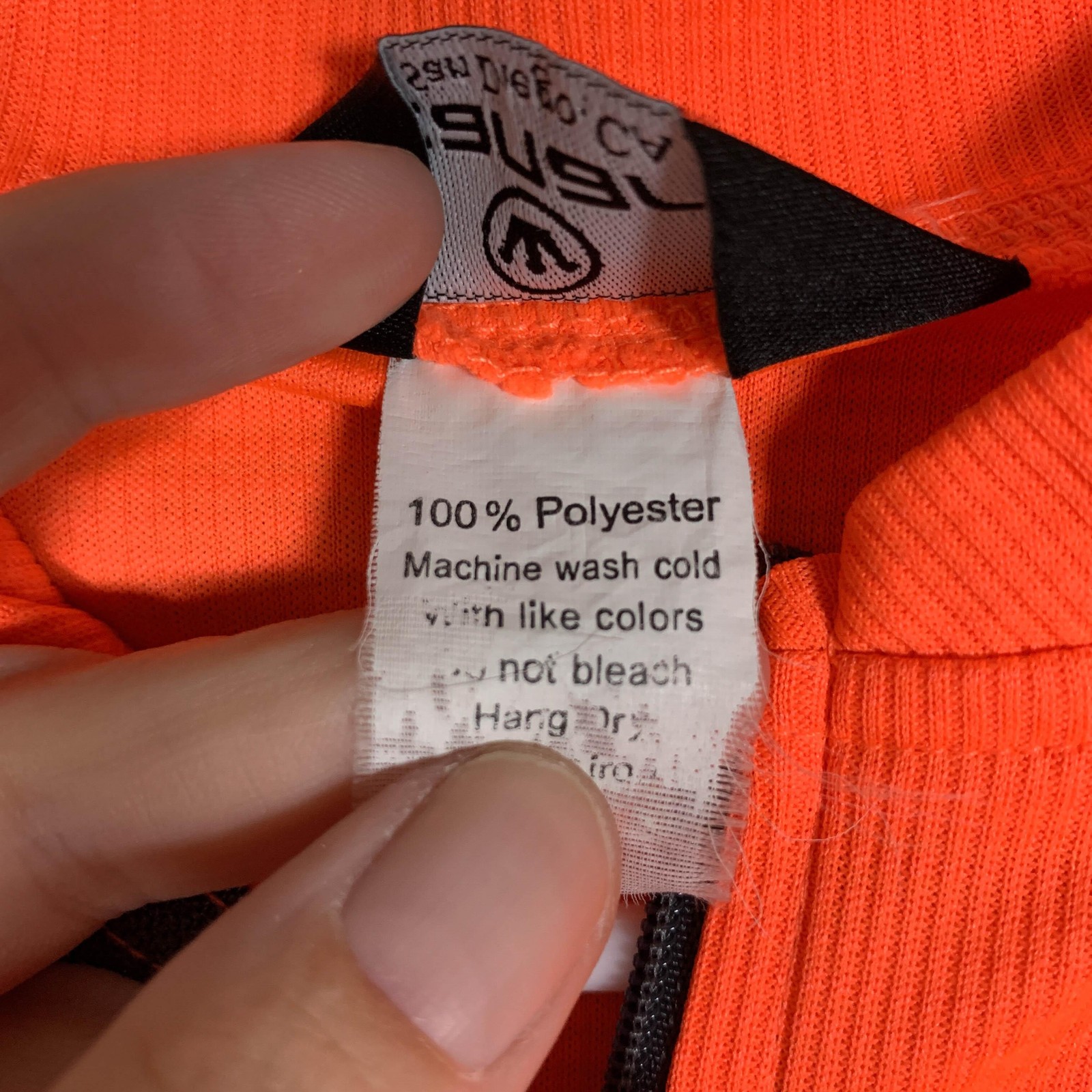 Canari Cycling Jersey Mens Medium Orange 1/4 Zip Short Sleeve Hi Vis Performance
