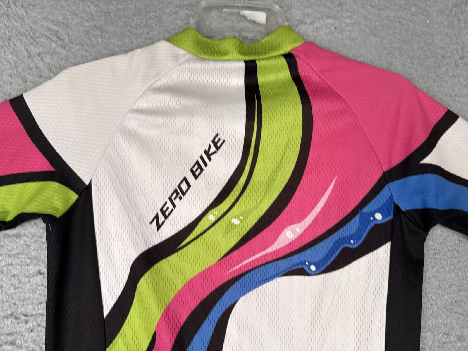 Zero Bike Cycling Jersey Womems Small Multicolor Full Zip Short Sleeve Pockets