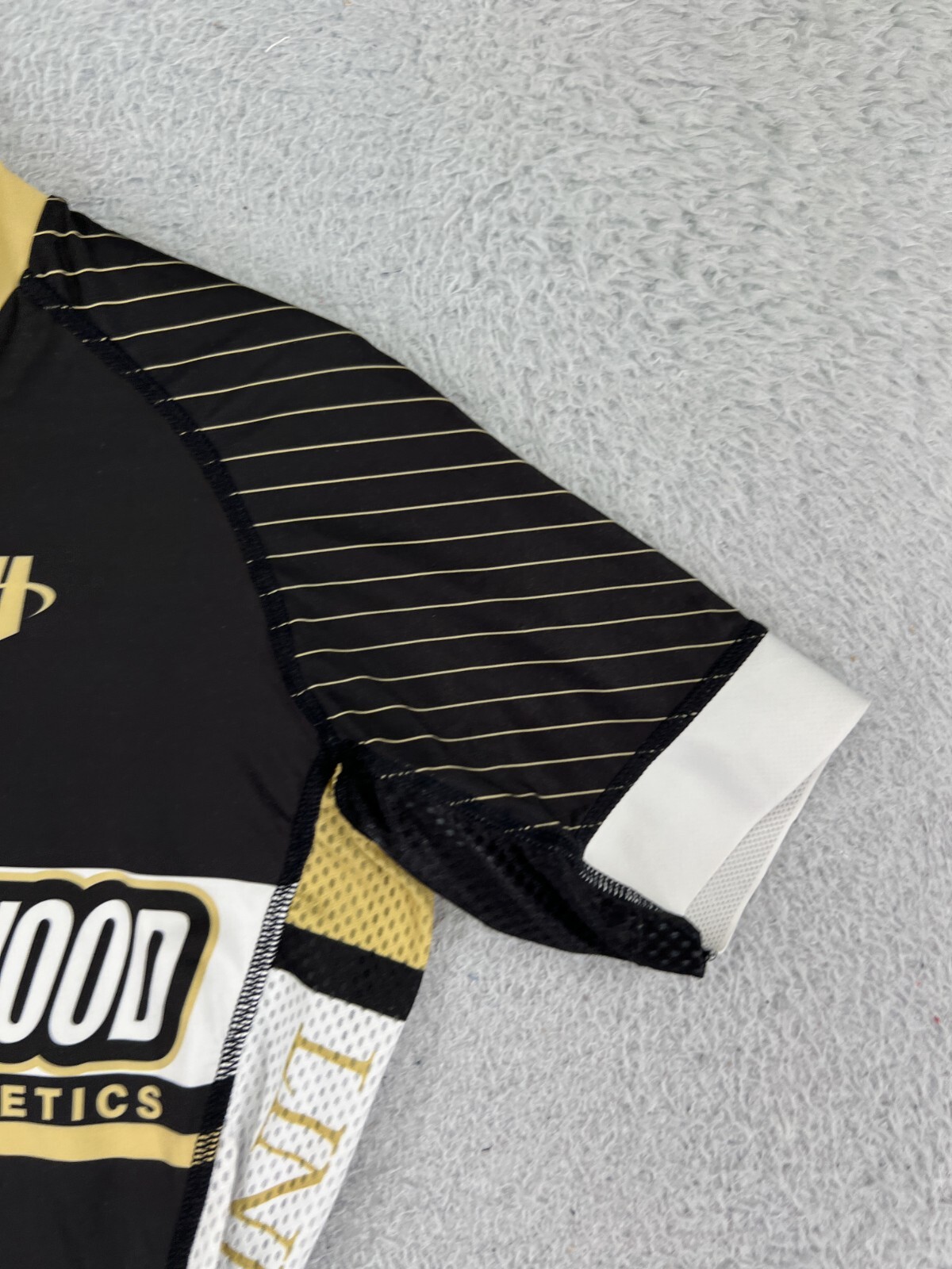 Hincapie Cycling Jersey Adult 2XS XXS Black Gold Lindenwood Athletics Full ZIp
