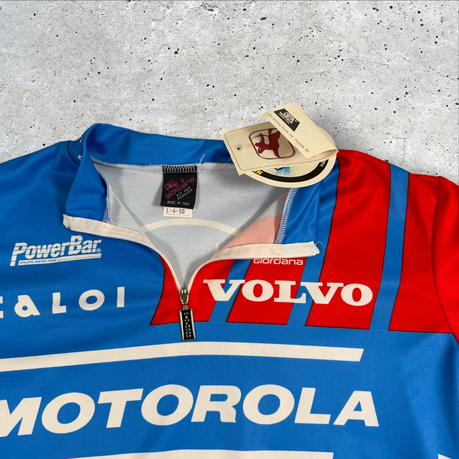 Vintage Giordana Motorola Cycling Jersey Team Volvo Merckx Italy Mens Large