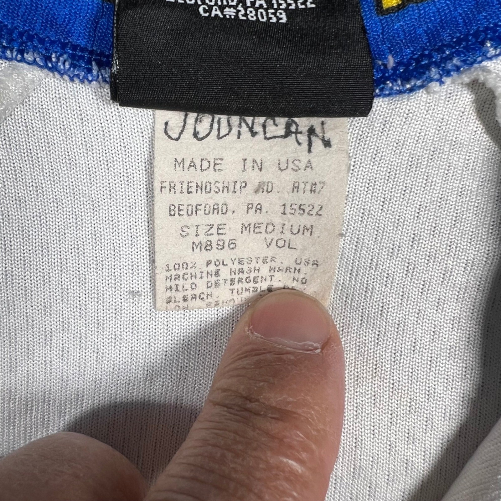 Vintage Cannondale Volvo Cycling Jersey Mens Medium White Blue USA Made 90s MTB