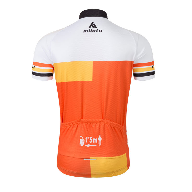 Men’s Orange Cycling Jersey Coolmax Bib Shorts Biking Clothing Wear Kit S-5XL