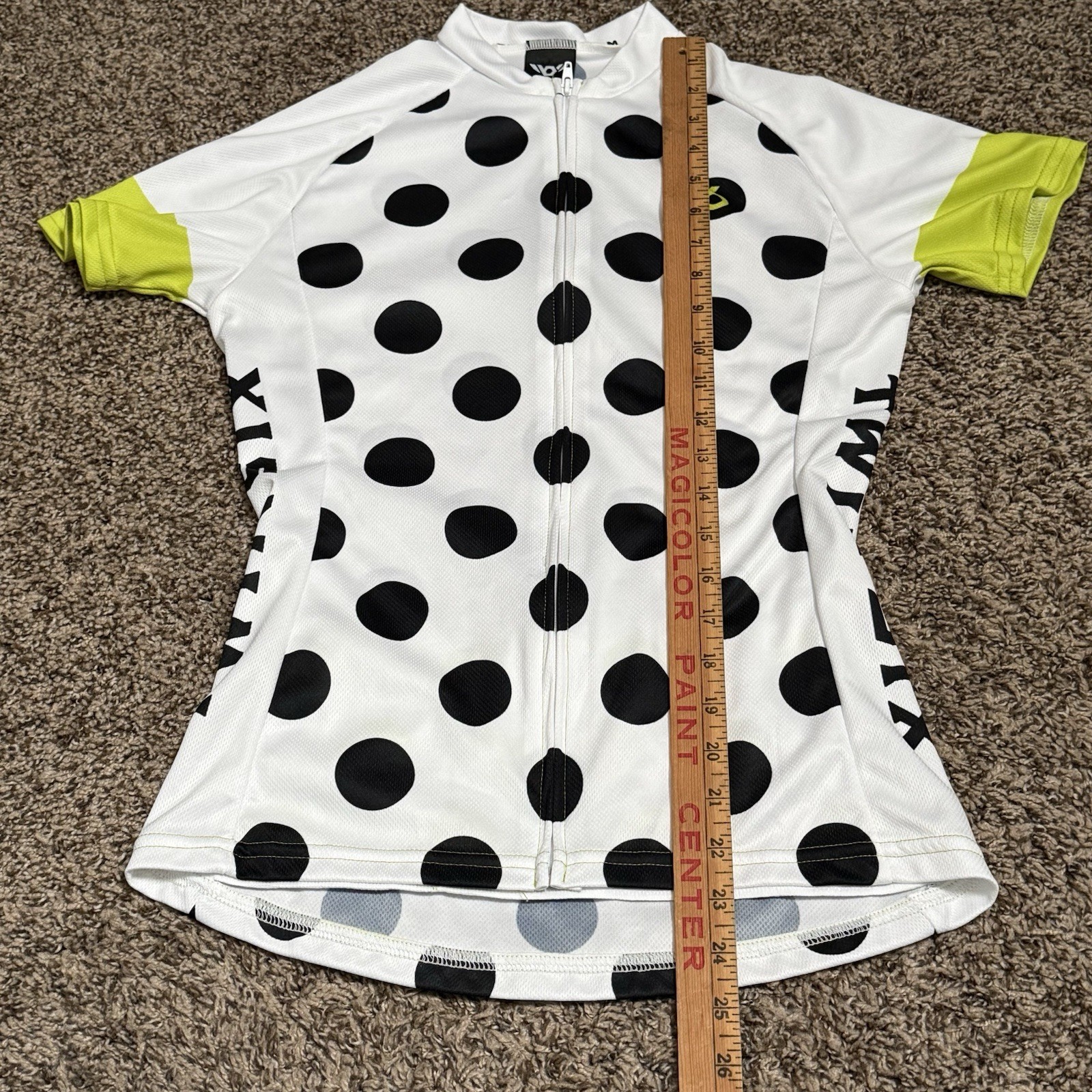 Twin Six Cycling Jersey Womens S Short Sleeve Full Zip Polka Dot Preppy