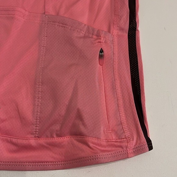 adidas women’s M Cycling Jersey shirt Pink full zip back pockets NWT $110