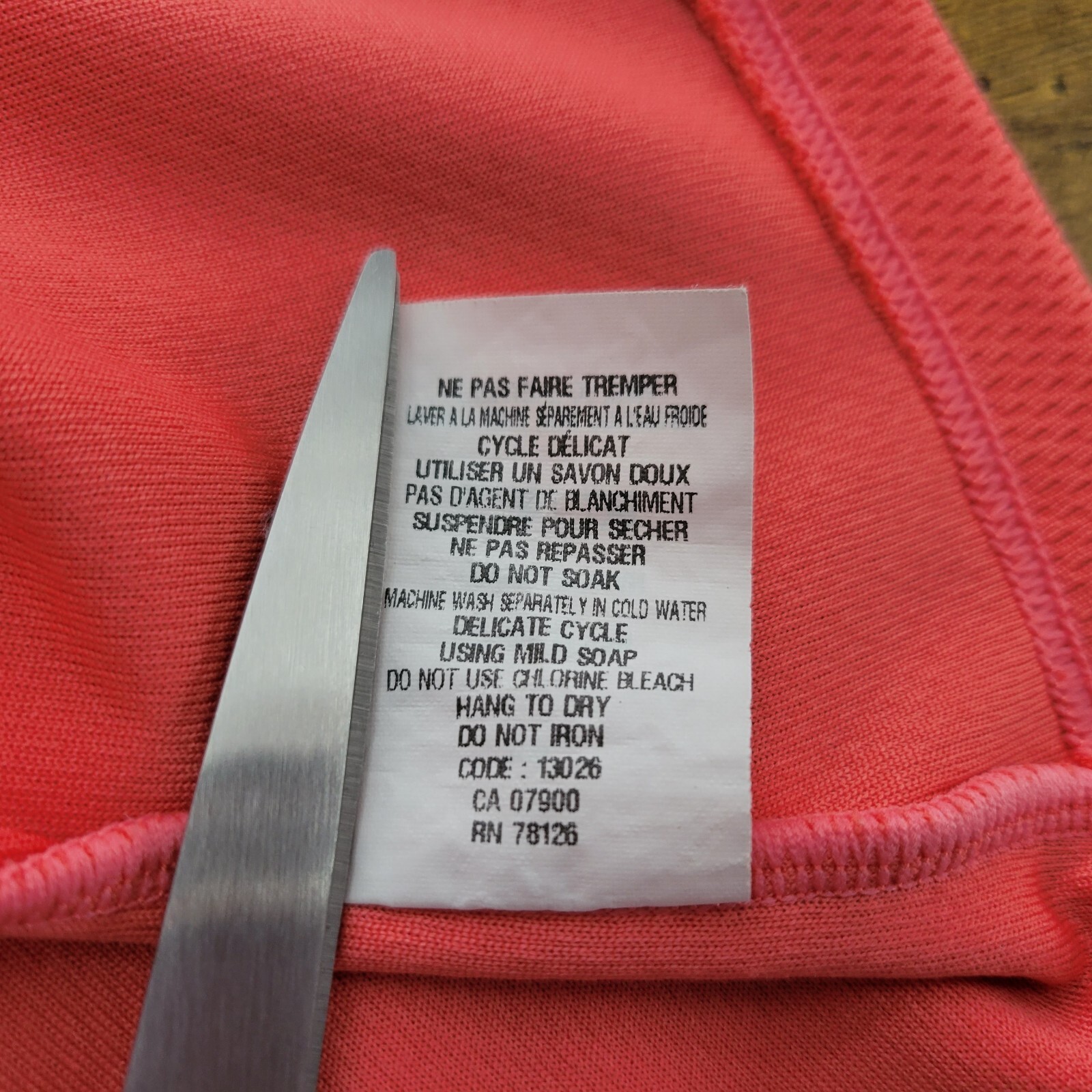 Louis Garneau Cycling Shirt Women Medium Peach Orange 1/2 Zip Up Pocket