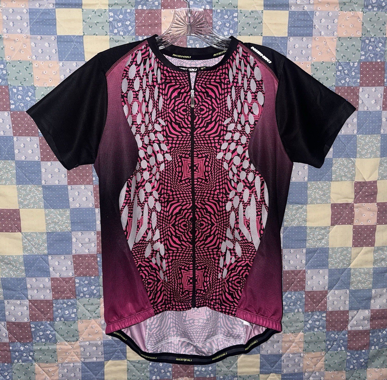Nishiki Cycling Jersey Women’s size Medium Full Zip Lot of 2 100% Polyester