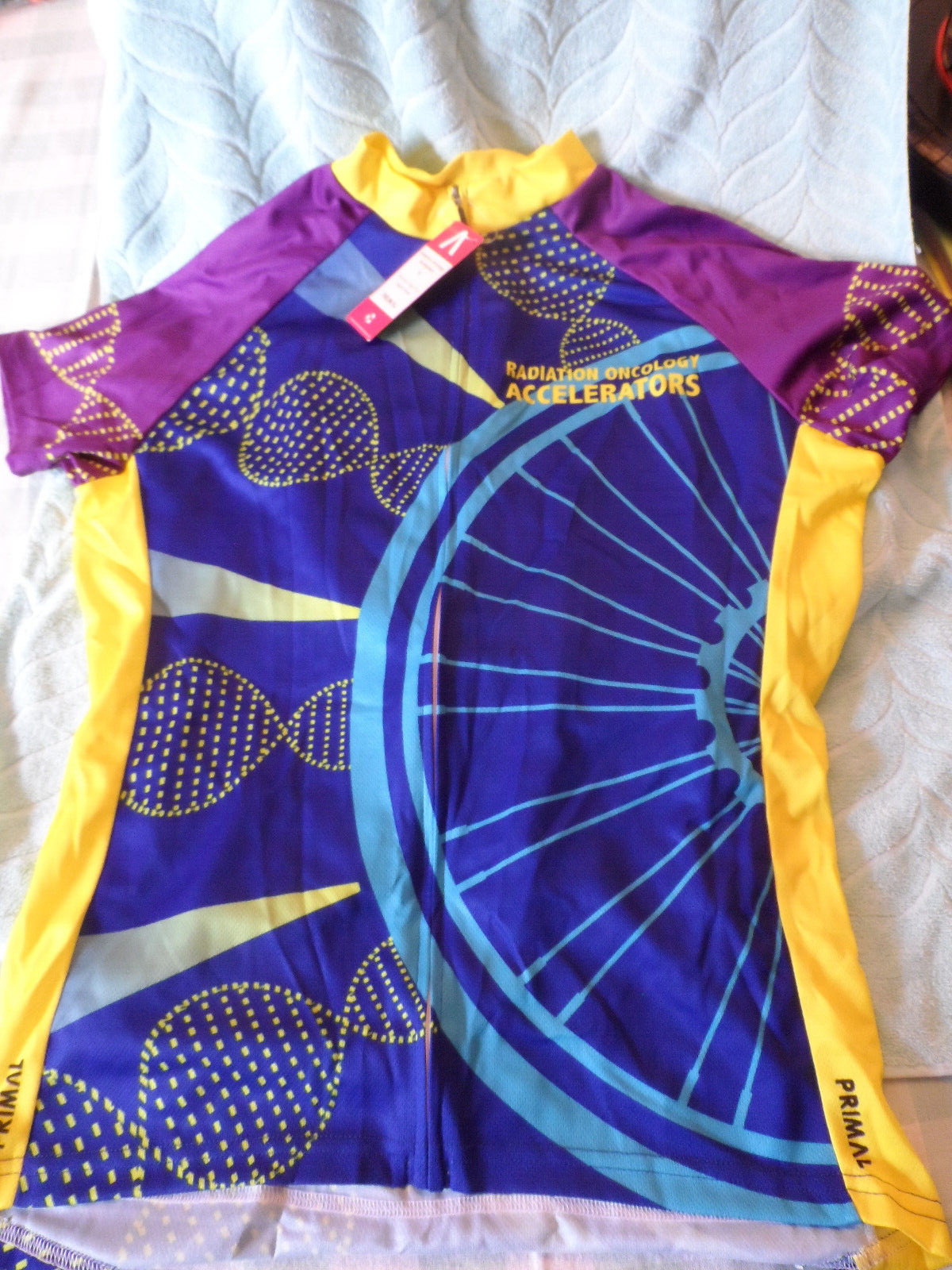 Primal Sport Cut Full Zip Cycling Jersey Womans XL Siteman Radiation Accelerator