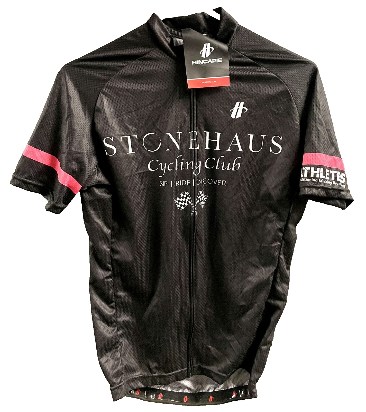 Hincapie Full Zip Jersey 3 Pocket Stonehaus Cycling Club Size Small New