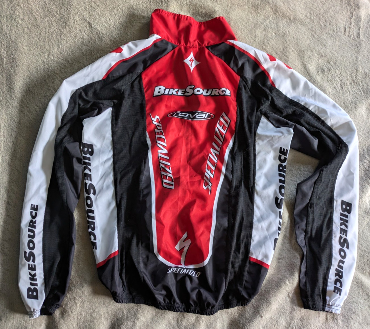 SQUADRA Bike Source Specialized Cycling Windbreaker Jacket Mens M Red White