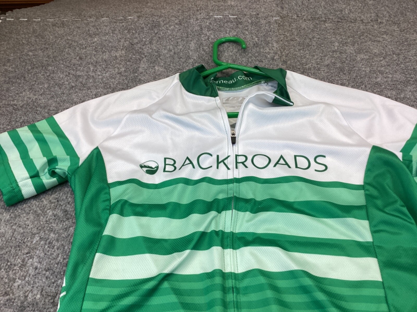 Louis Garneau Cycling jersey Mens Medium Green Backroads bicycle