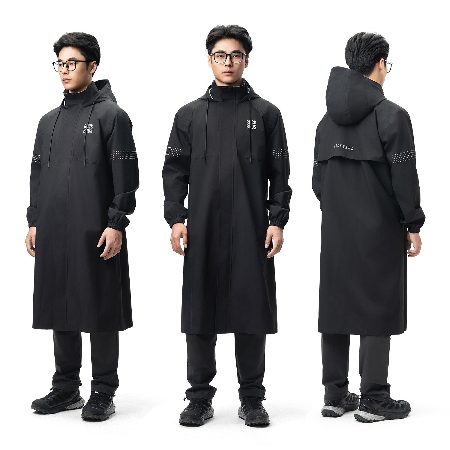 ROCKBROS Cycling Hooded Poncho Outdoor Rain Waterproof Jacket Breathable Long
