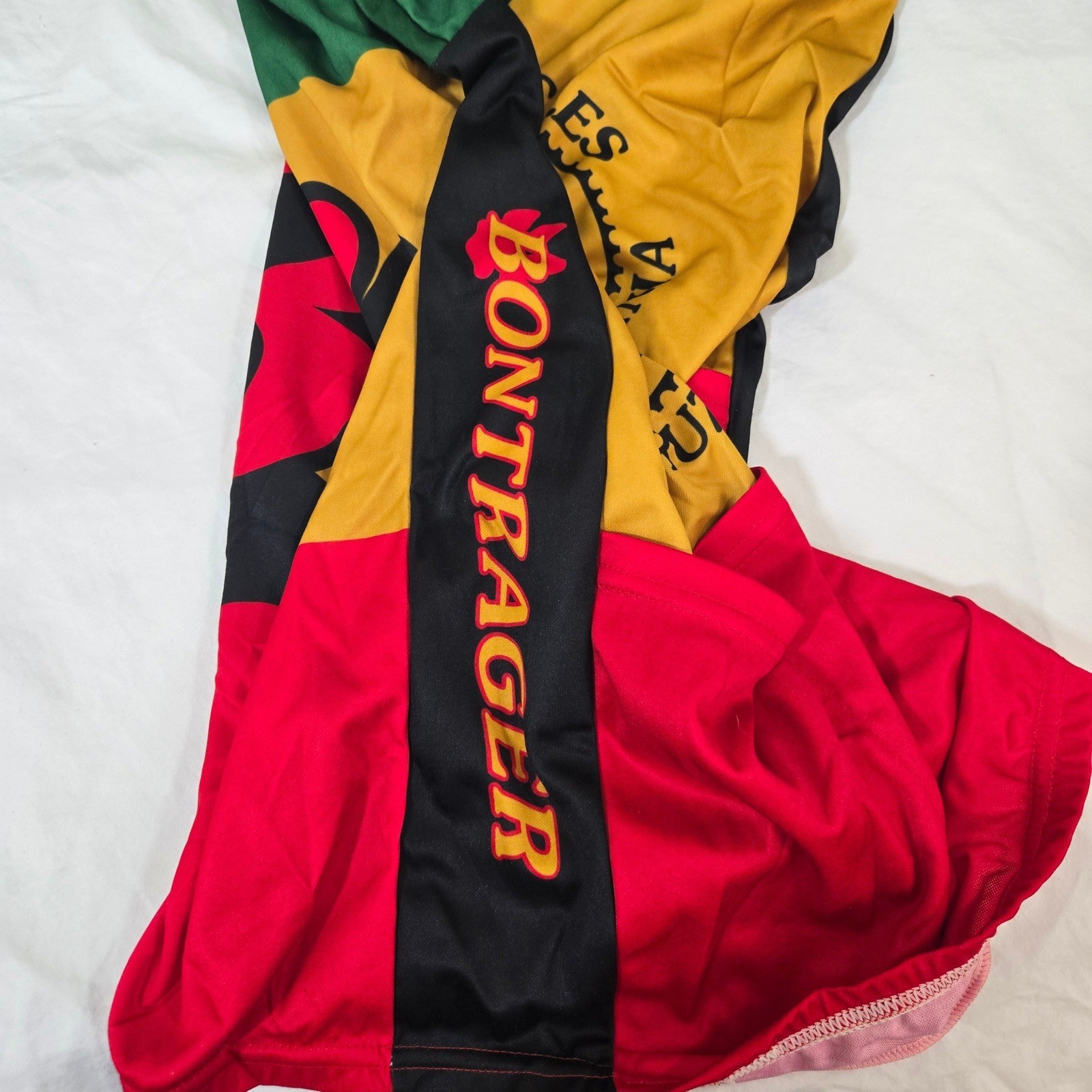 Vintage Bontrager Cycles Rasta Cycling Jersey Paw Print NWT USA Made Large 90s