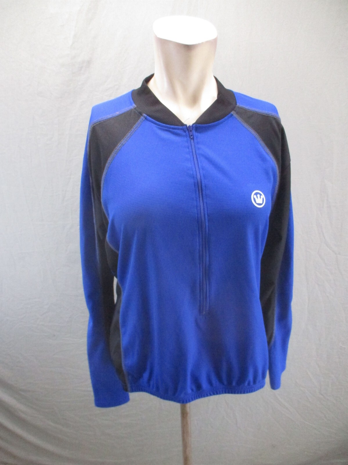 CANARI Size L Men 1/2 Zip Pocket Elastic Waist Long Sleeve Cycling Jersey 116
