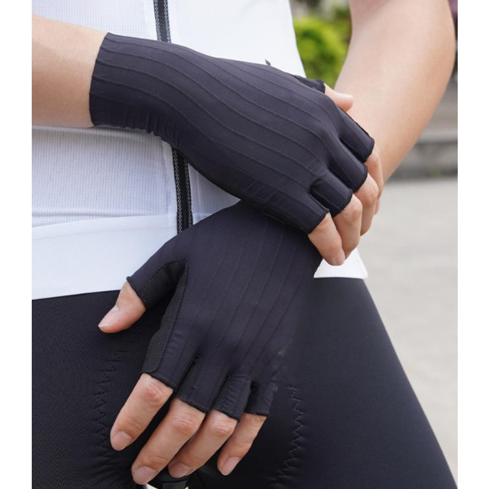 Unisex Cycling Gloves Short Finger with Moisture Wicking Polyester Fabric