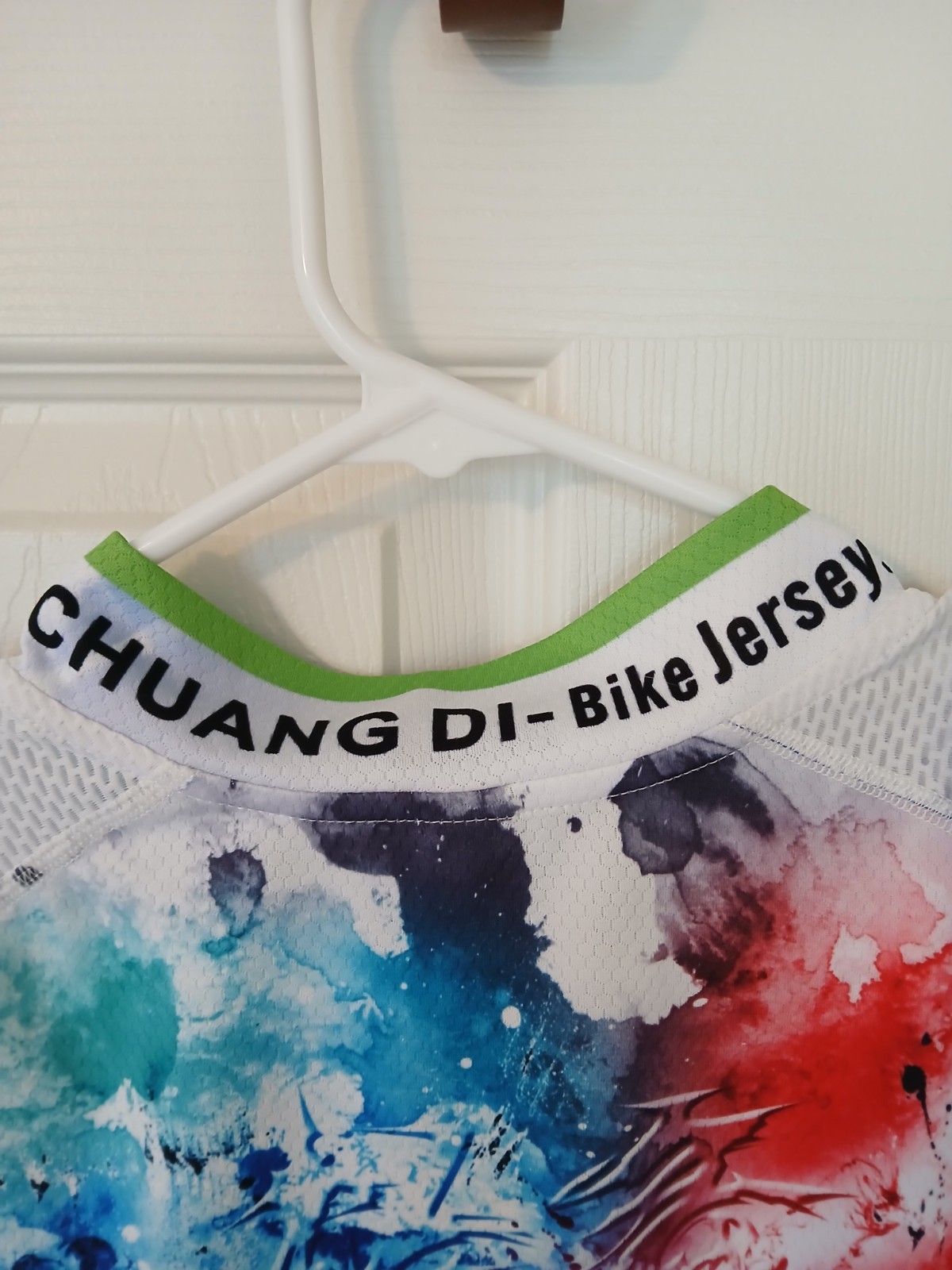 Womens Cycling Jersey US L CHUANG DI Non Slip Waist Colorful Full Zip