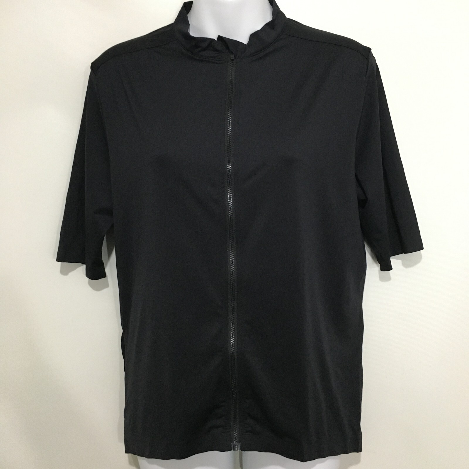 Ykywbike Womens XL Black Bike Cycling Jersey Short Sleeve Full Zip