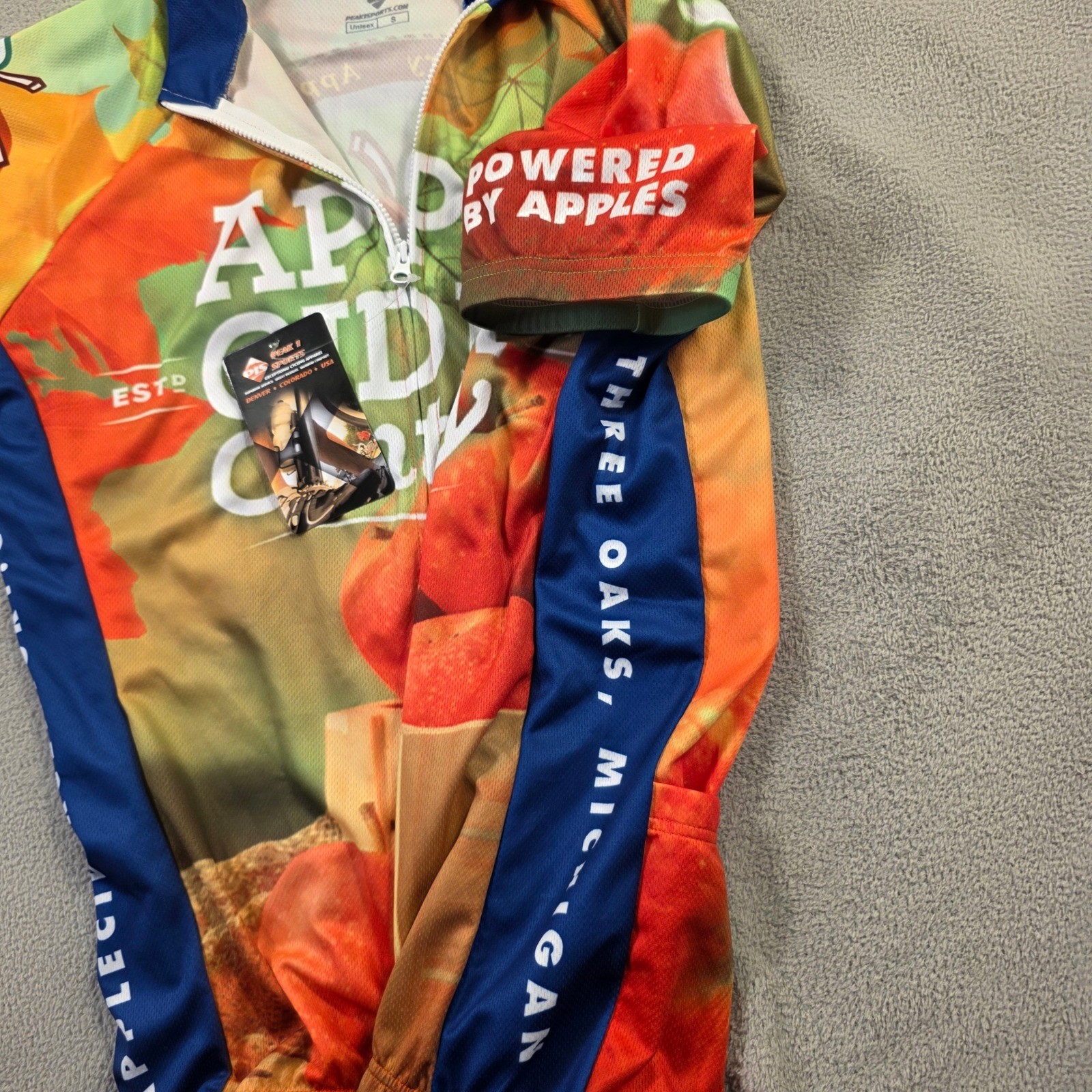 Peak 1 Sports Cycling Jersey Unisex S Multicolor Apple Cider Century Outdoor