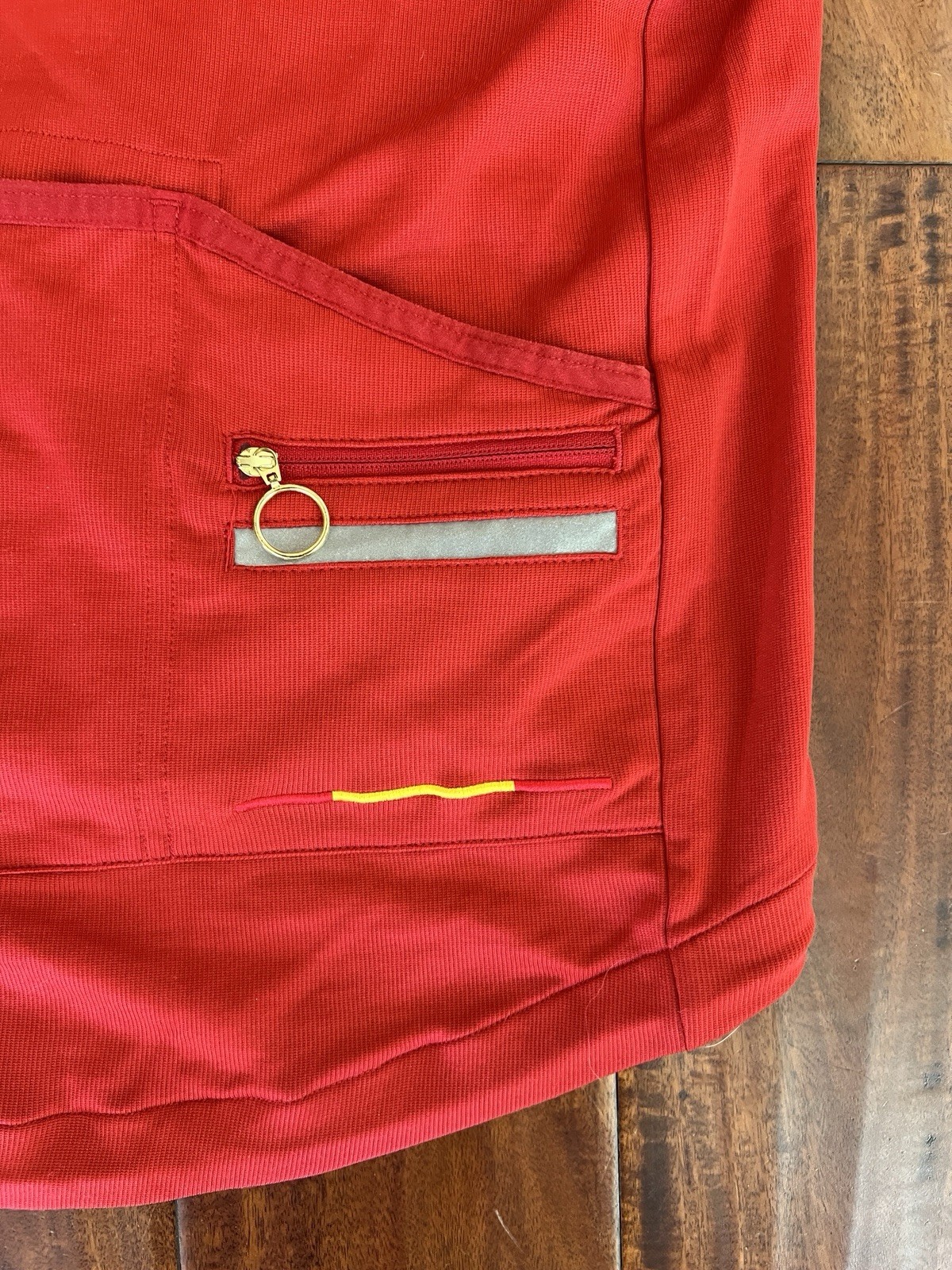 Rapha Men’s Short Sleeve Cycling Jersey Red/Yellow Spain, Medium