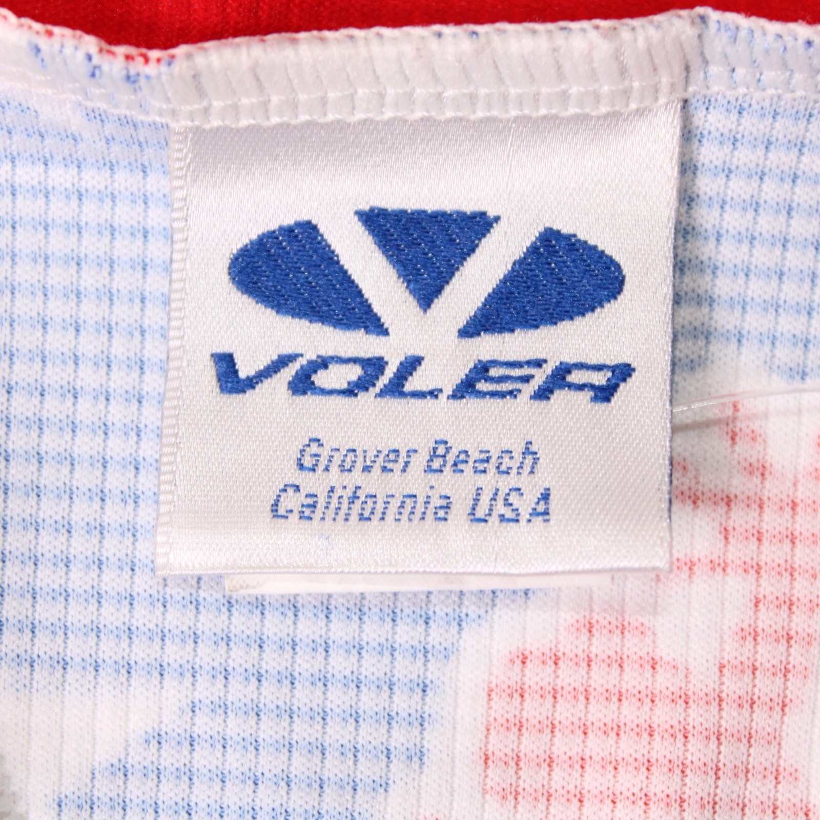 VOLER Cycling Jersey Mens S White Biking 3 Rear Pockets USA Race Raglan Graphics