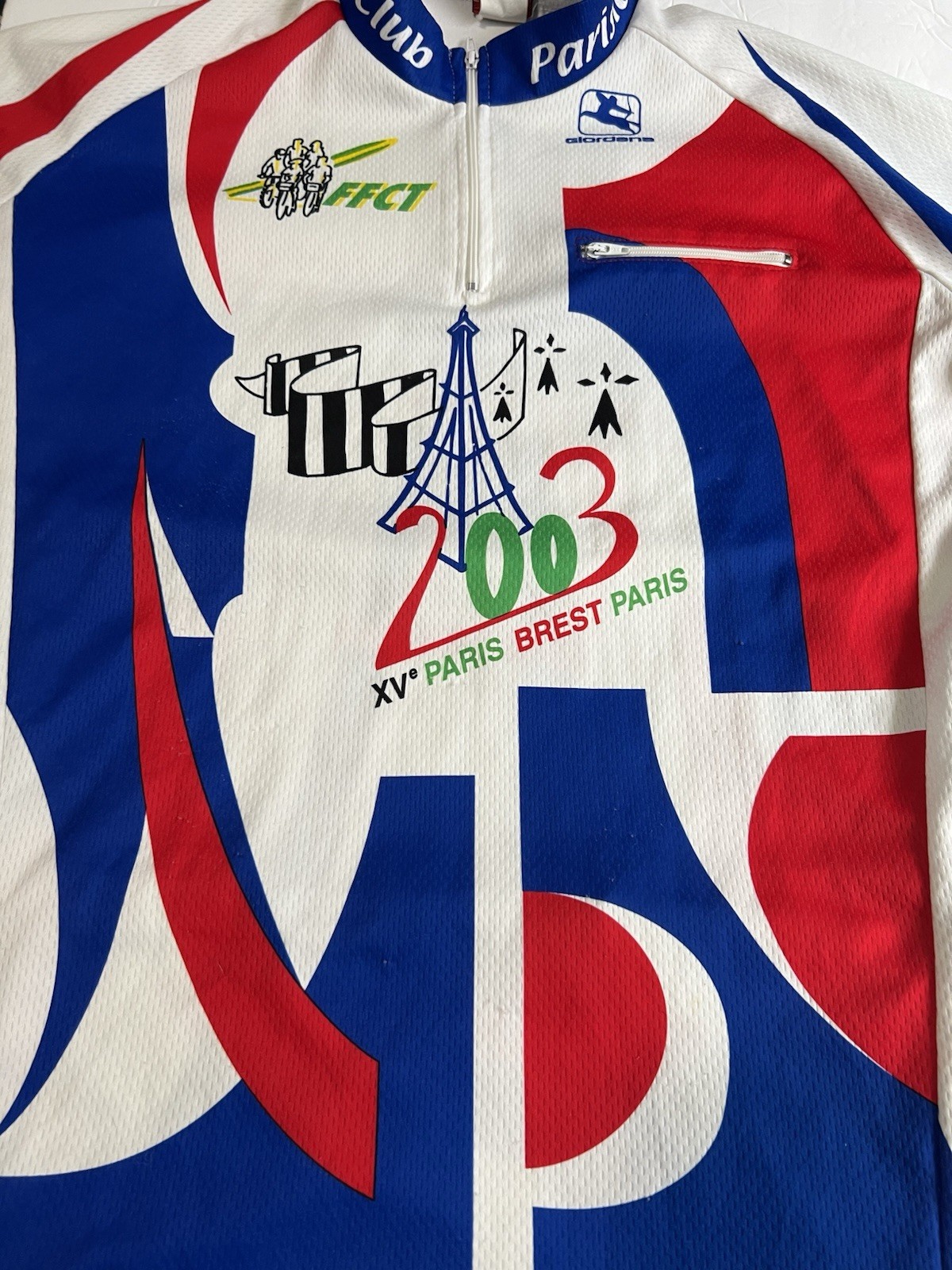 Vintage 2003 Giordana Paris Brest Bike Cycling Jersey Size Large