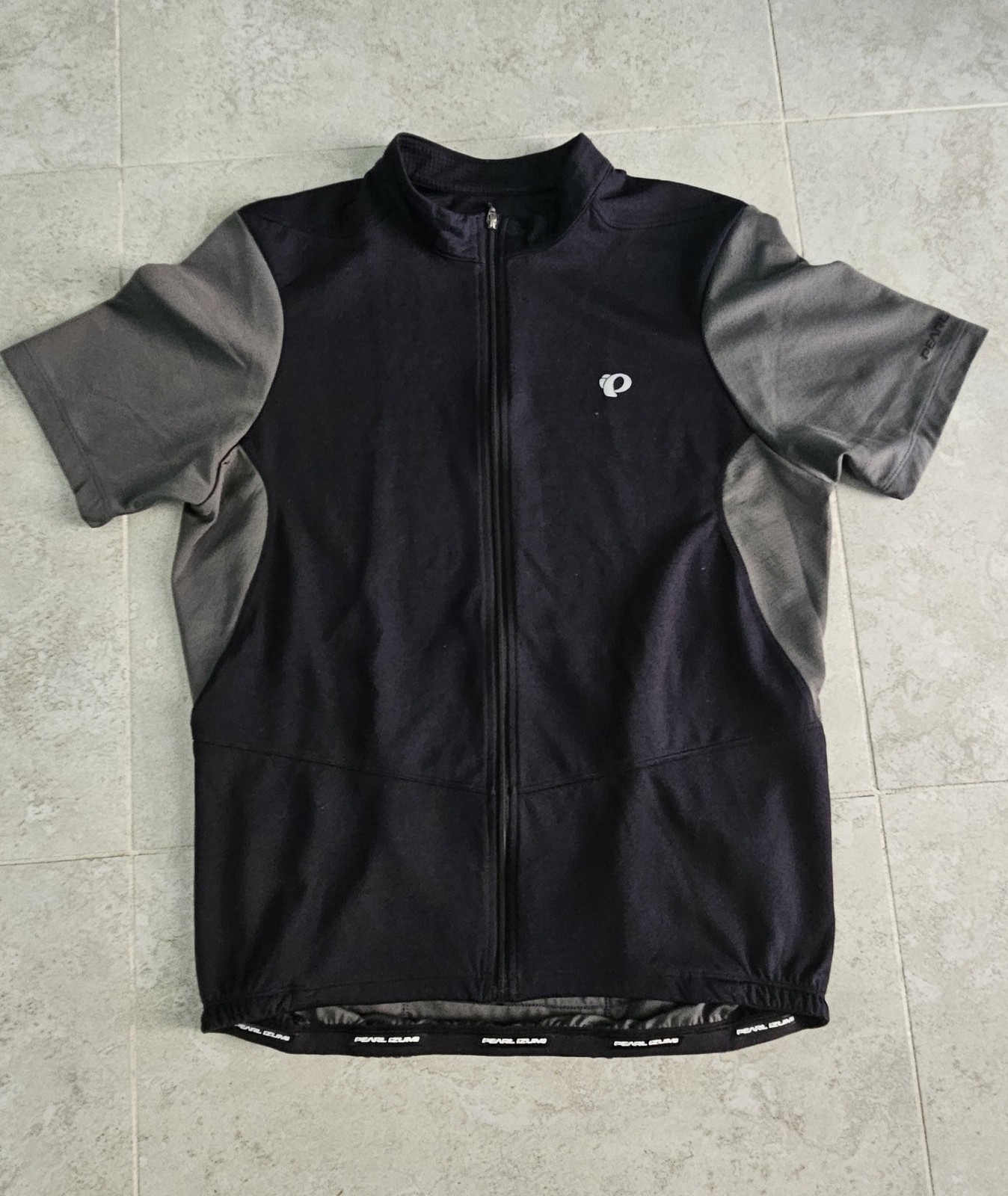 Pearl Izumi SELECT Mens Cycling Jersey Medium Black Gray Full Zip Bike Shirt