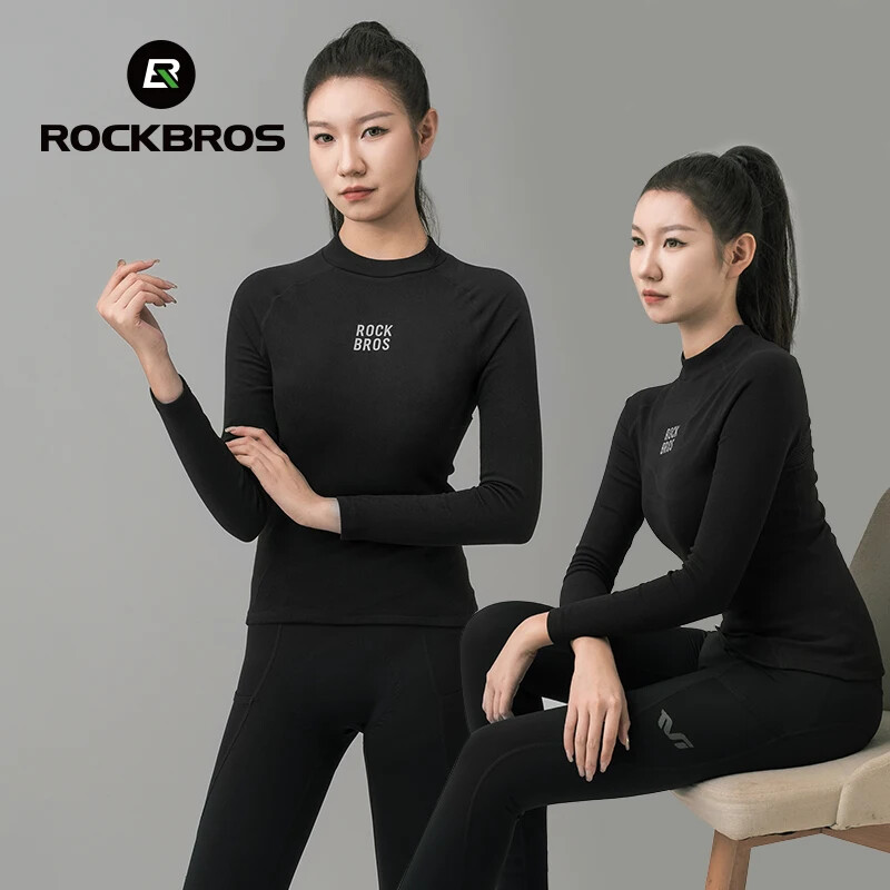 ROCKBROS Winter Cycling Base Layers Absorb Sweat Breathable Fleece Bicycle Shirt