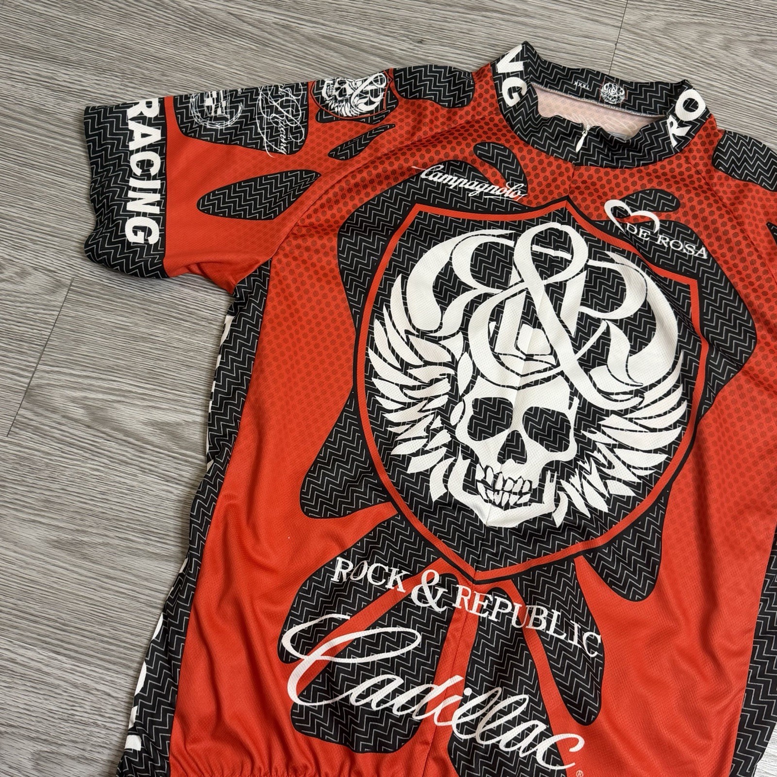 Rock & Republic Racing Cadillac Cycling Jersey Half Zip Size XXXL